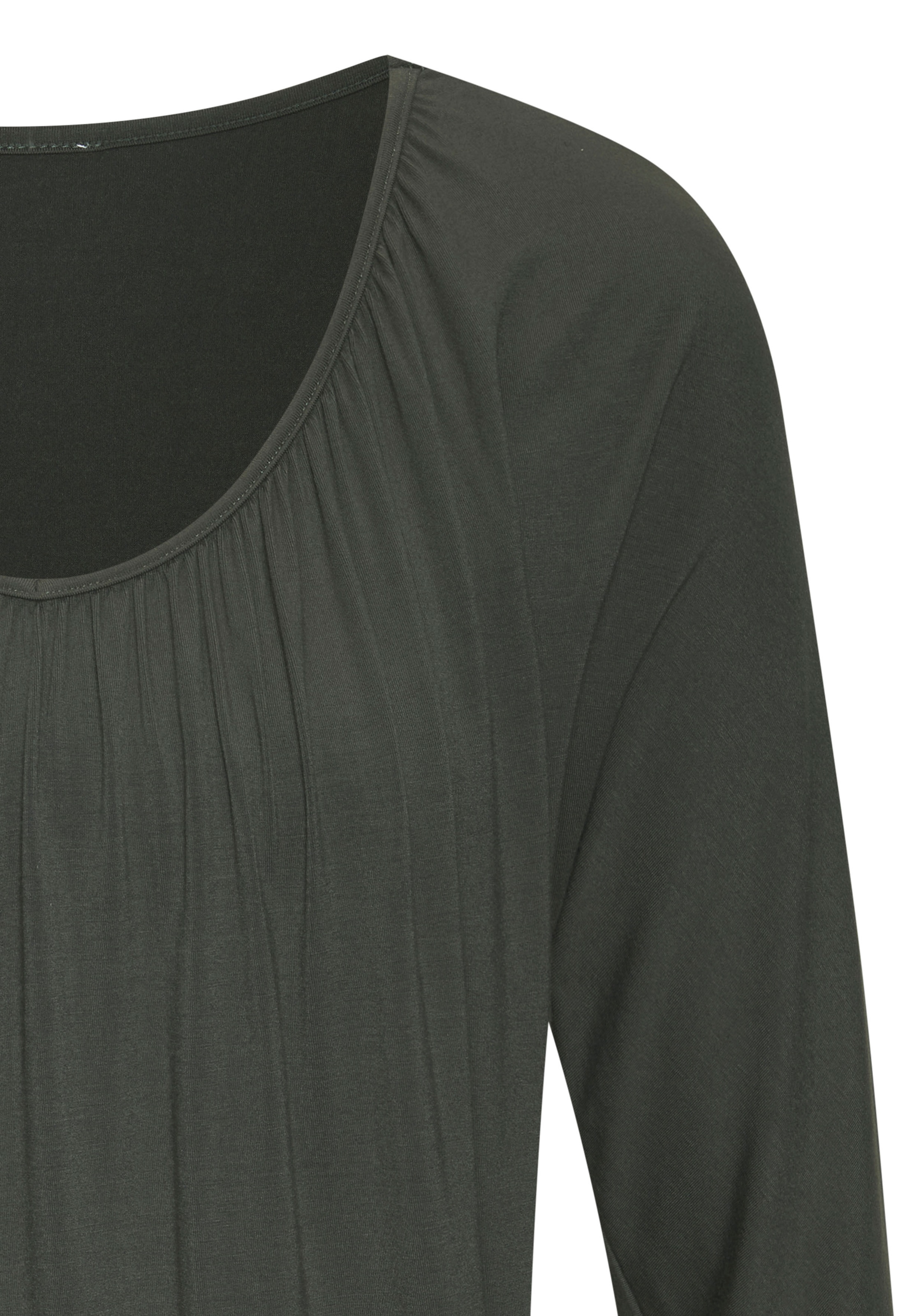 LASCANA 3/4-Arm-Shirt »mit zarter Raffung am Ausschnitt«, aus weichem Viskose-Stretch