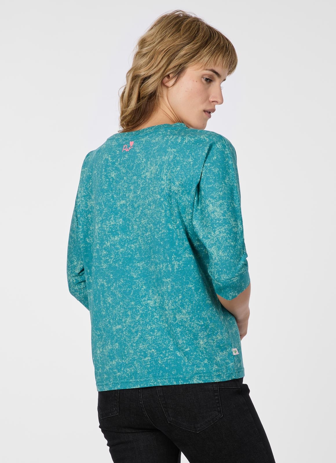 Ragwear 3/4-Arm-Shirt »SHIMONA PRINT« Bequemer Fit mit Herz-Print und ausgewaschener Optik