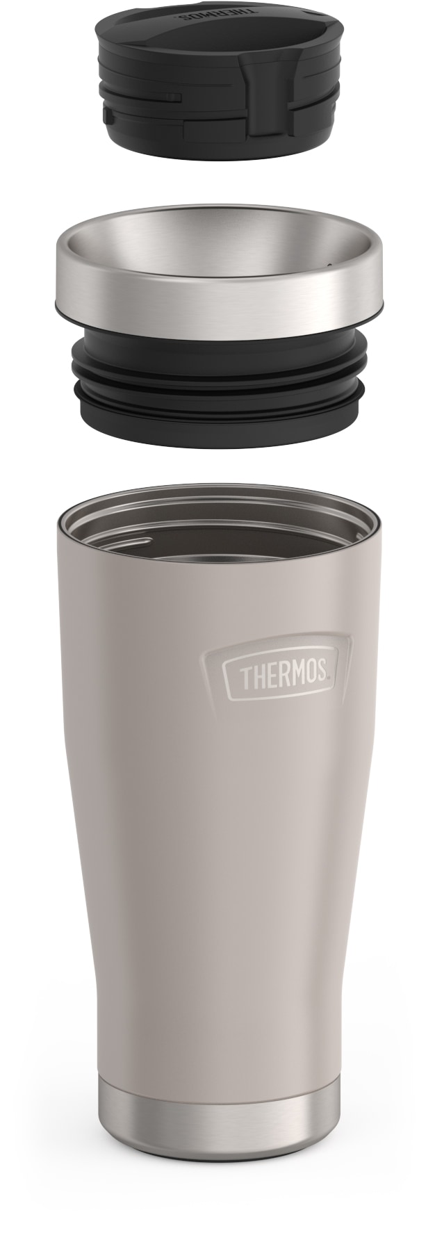 THERMOS Thermobecher »ICON MUG, rutschfester Boden, 360° Trinkfunktion, spülmaschinenfest«, (1 tlg.), 0,47l, 7h heiß & 22h kalt, absolut dicht, Dura-Seal-Deckel