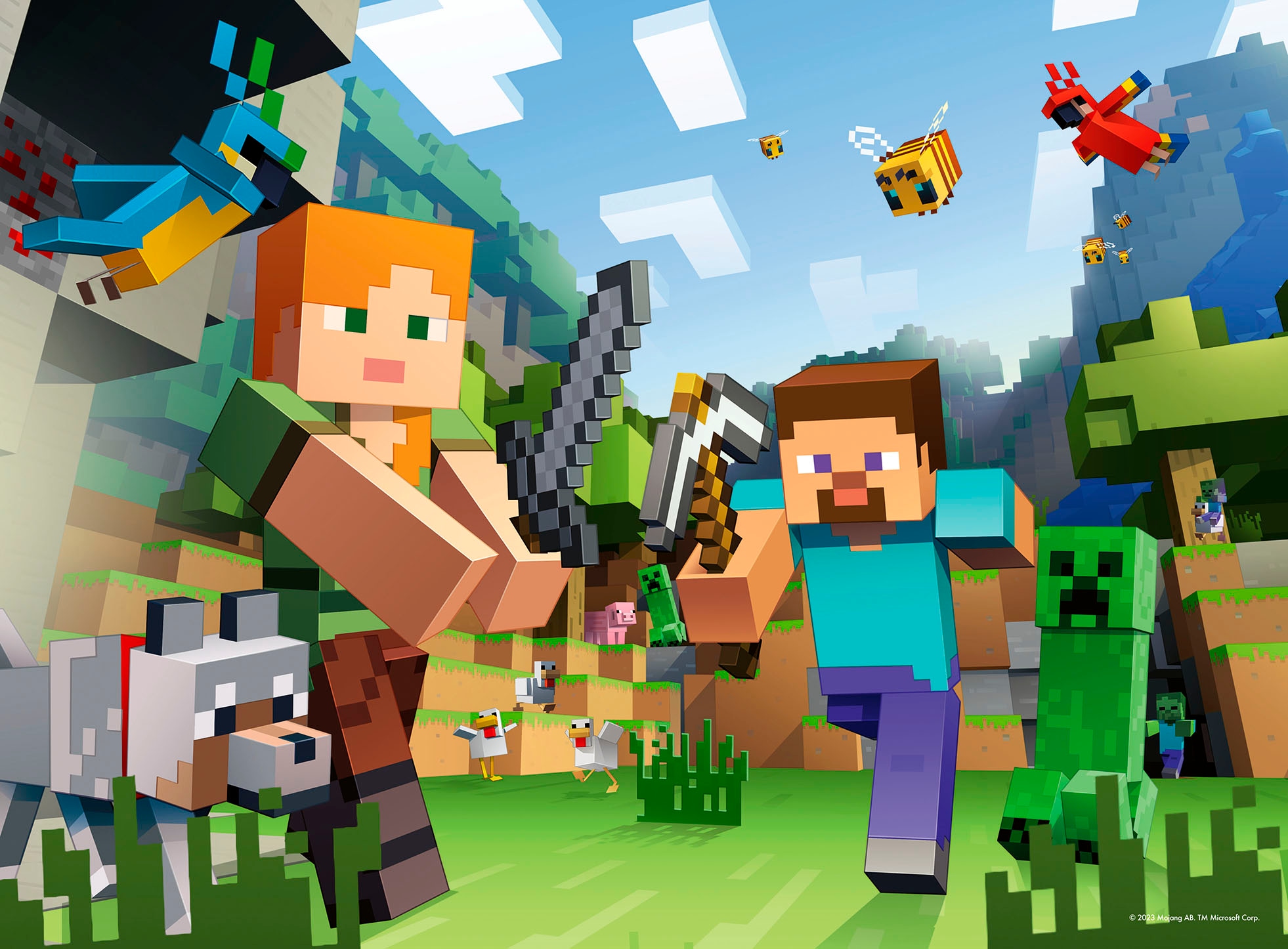 Ravensburger Puzzle »Minecraft, Steve und Alex« 100 XXLTeile; Made in Germany