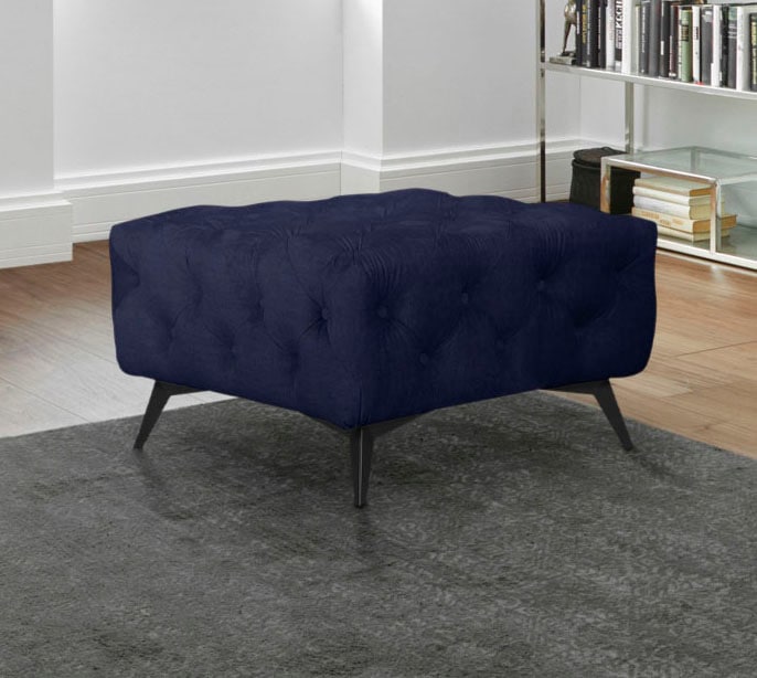 Leonique Polsterhocker »Glynis«, aufwändige Knopfheftung, moderne Chesterfield Optik, Fußfarbe wählbar