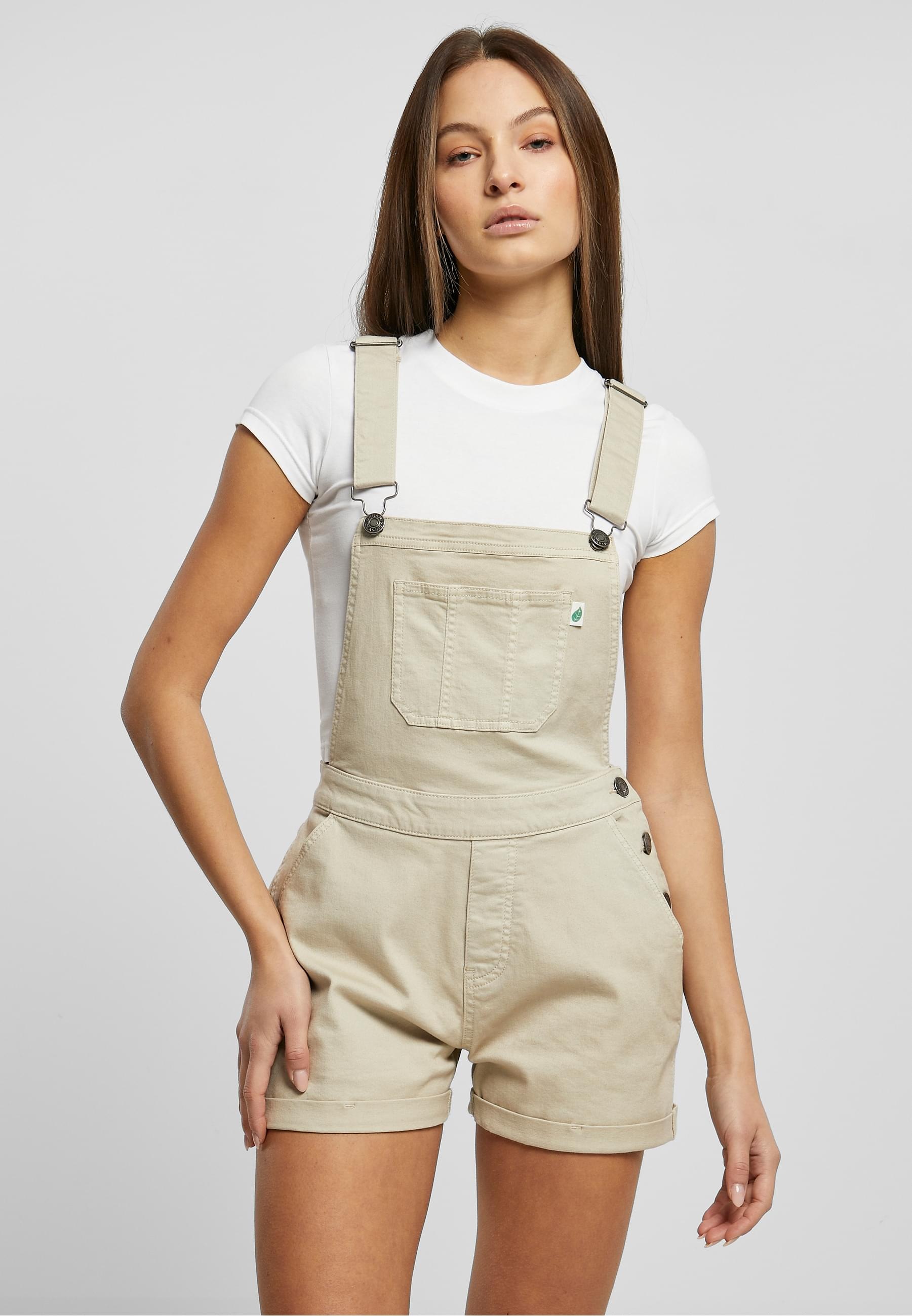 URBAN CLASSICS Jumpsuit »Urban Classics Damen Ladies Organic Short Dungaree« 1 Stk.