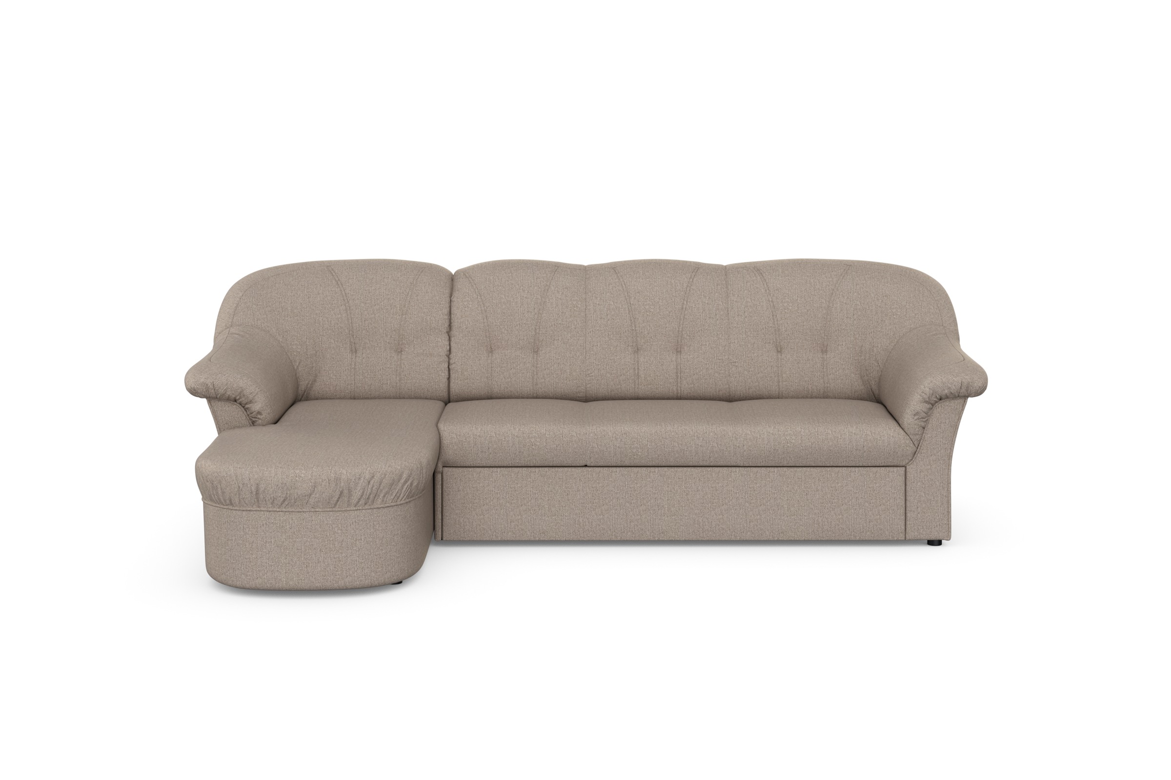 DOMO collection Ecksofa »Pegnitz, elegante Rückensteppung, kompakte Stellma günstig online kaufen