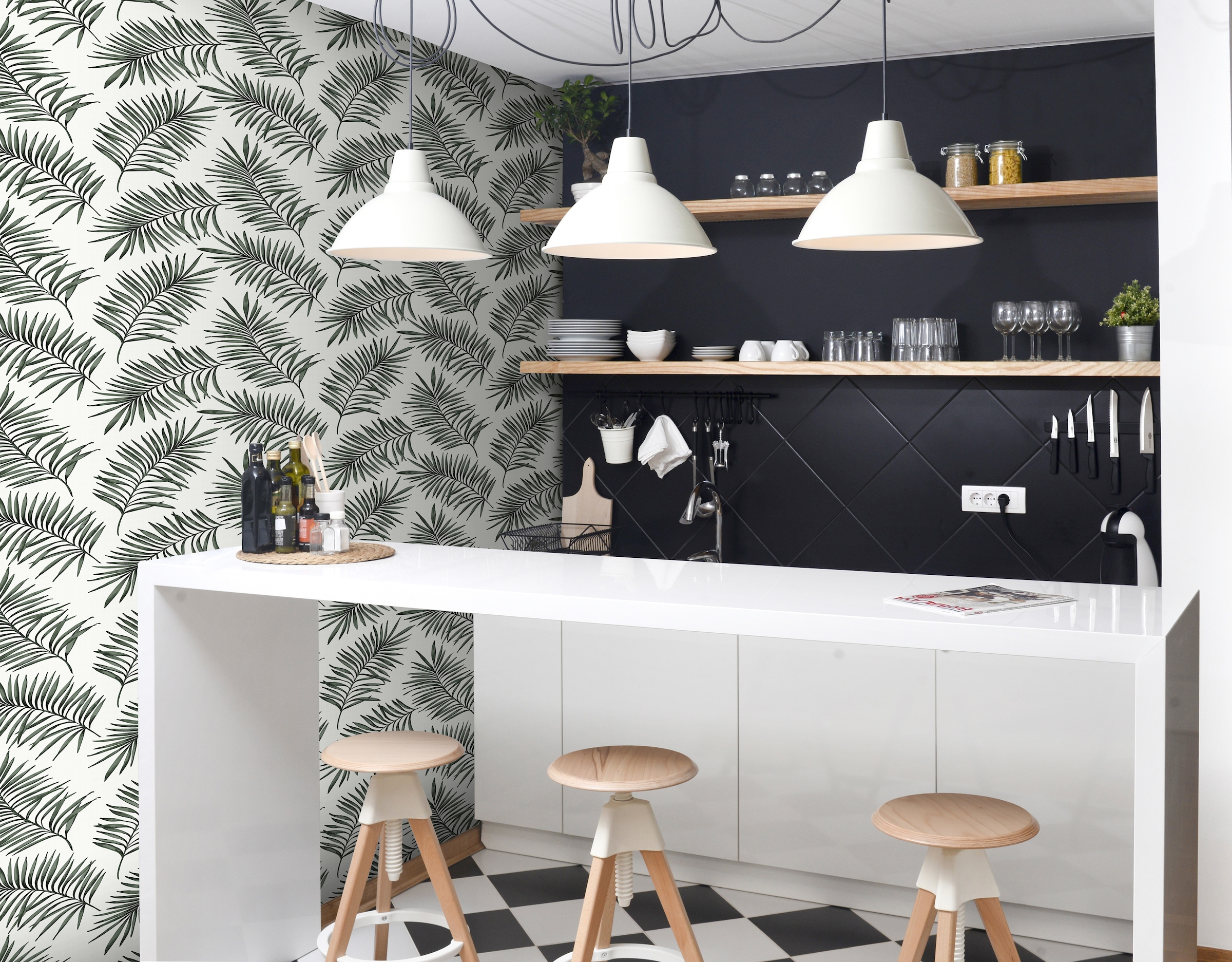 Superfresco Easy Vliestapete »Sandy« botanisch geprägt Grün - 10mx52cm