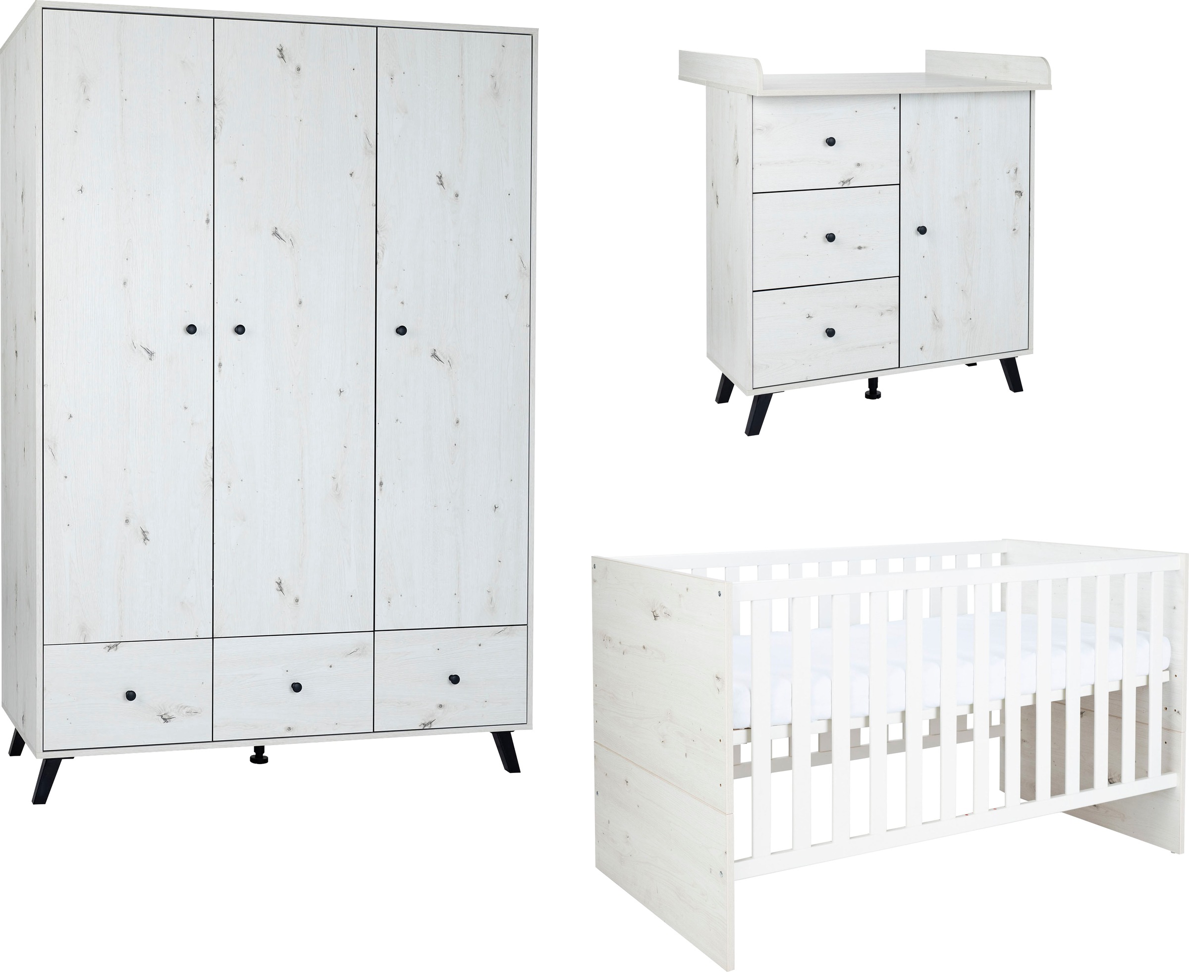 arthur berndt Babyzimmer-Komplettset »Babyzimmer Set »Lavea« 3-teilig«, (Se günstig online kaufen