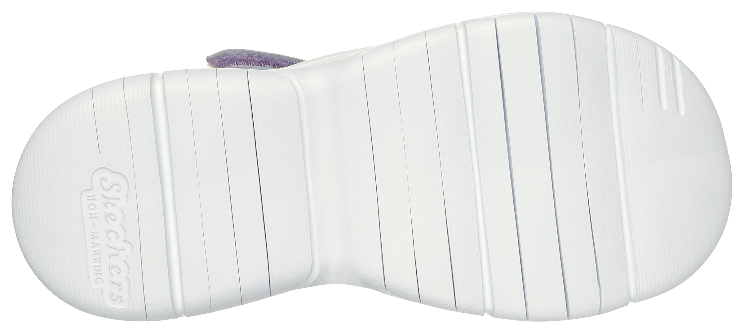 Skechers Sandale »FLEX SPLASH DAYLIGHT SHIMMER«, Klettschuh mit Glitzer, Größenschablone zum Download
