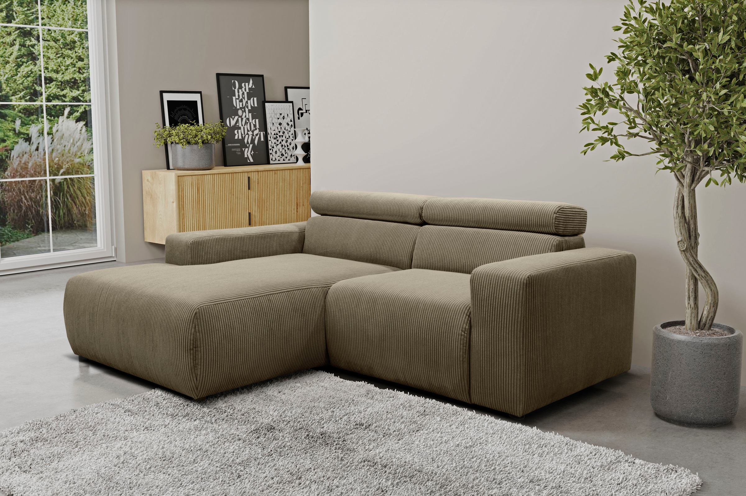DOMO collection Ecksofa »Brandon kleine Ausführung B/T/H: 214/100/80 cm«, M günstig online kaufen