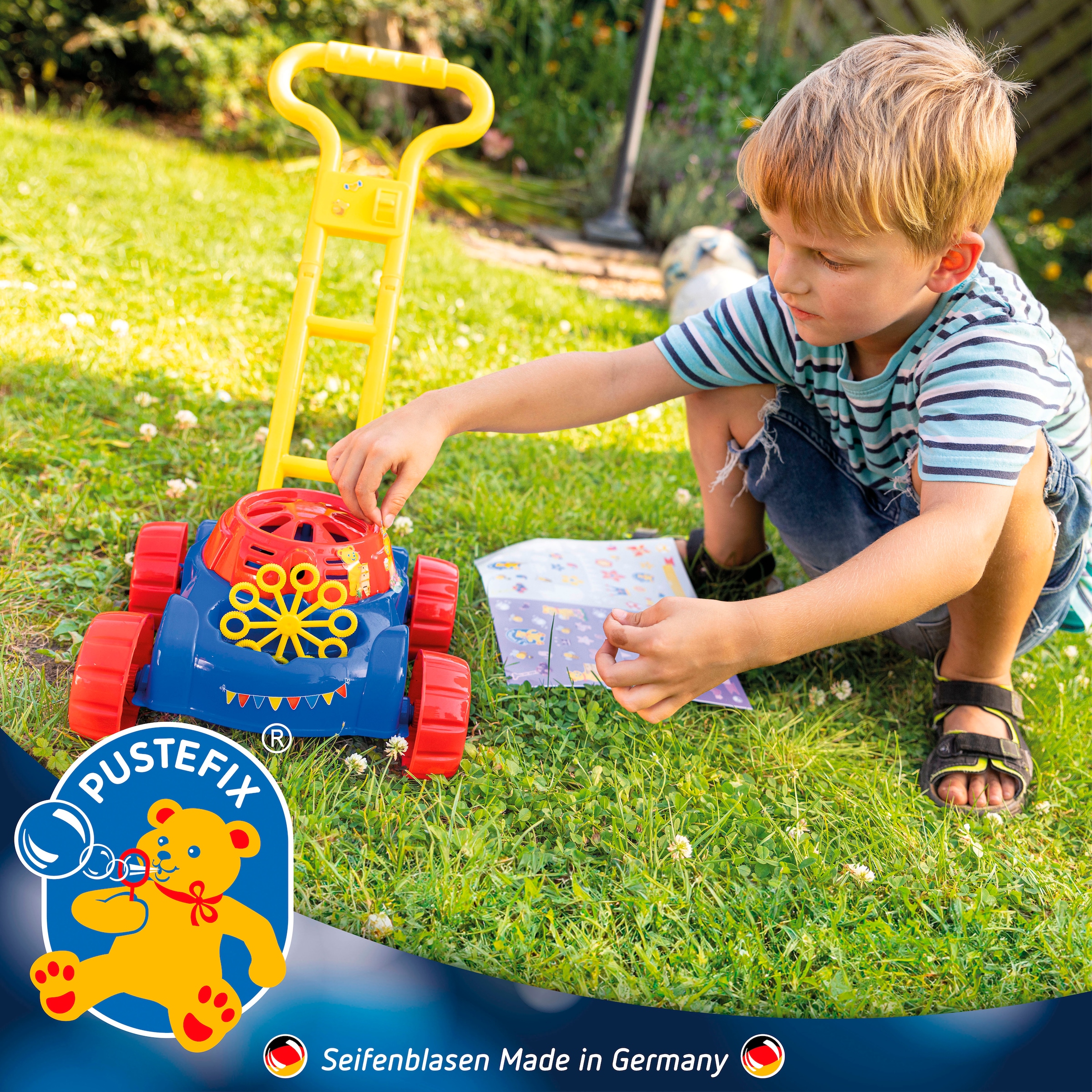PUSTEFIX Seifenblasen Kanone »Bubble-Mower Rasenmäher«
