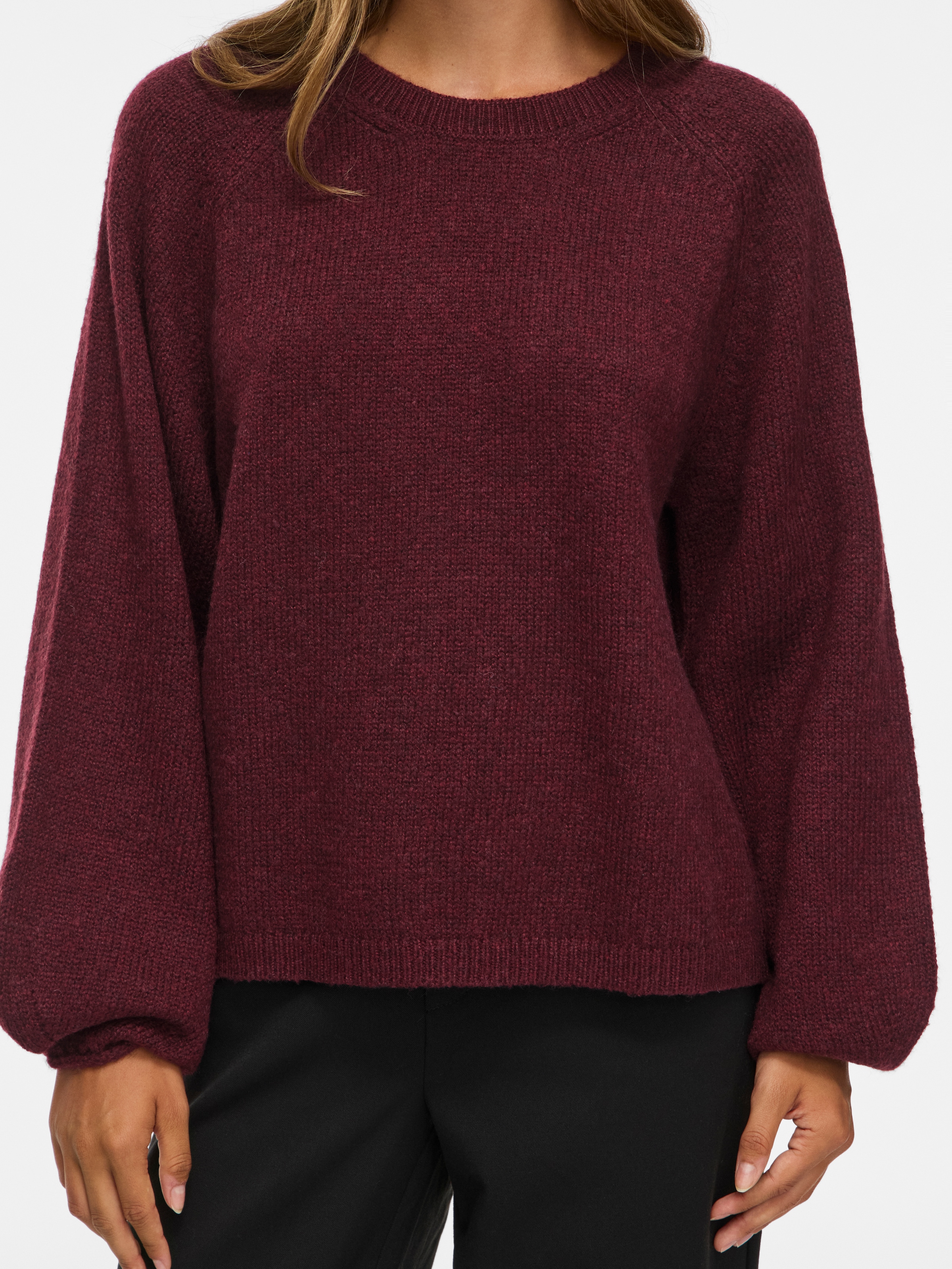 Vila Strickpullover »VISAPNA O-NECK L/S KNIT TOP/PB/1« mit Rundhalsausschnitt, aus Strick, Regular Fit