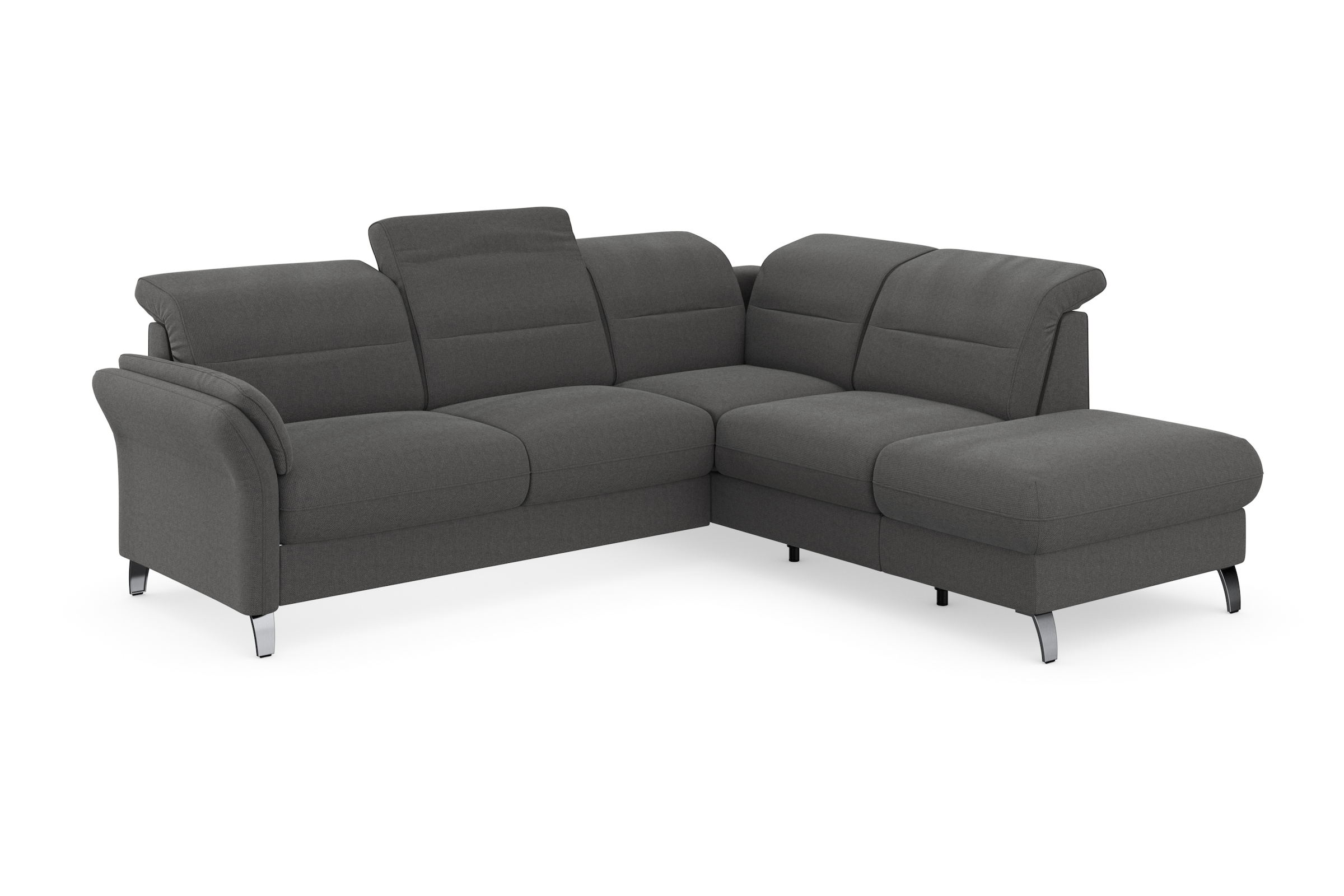 sit&more Ecksofa »Grenoble L-Form mit Federkern«, wahlweise mit Bettfunktion, Bettkasten, Arm- und Kopfteilverstellung