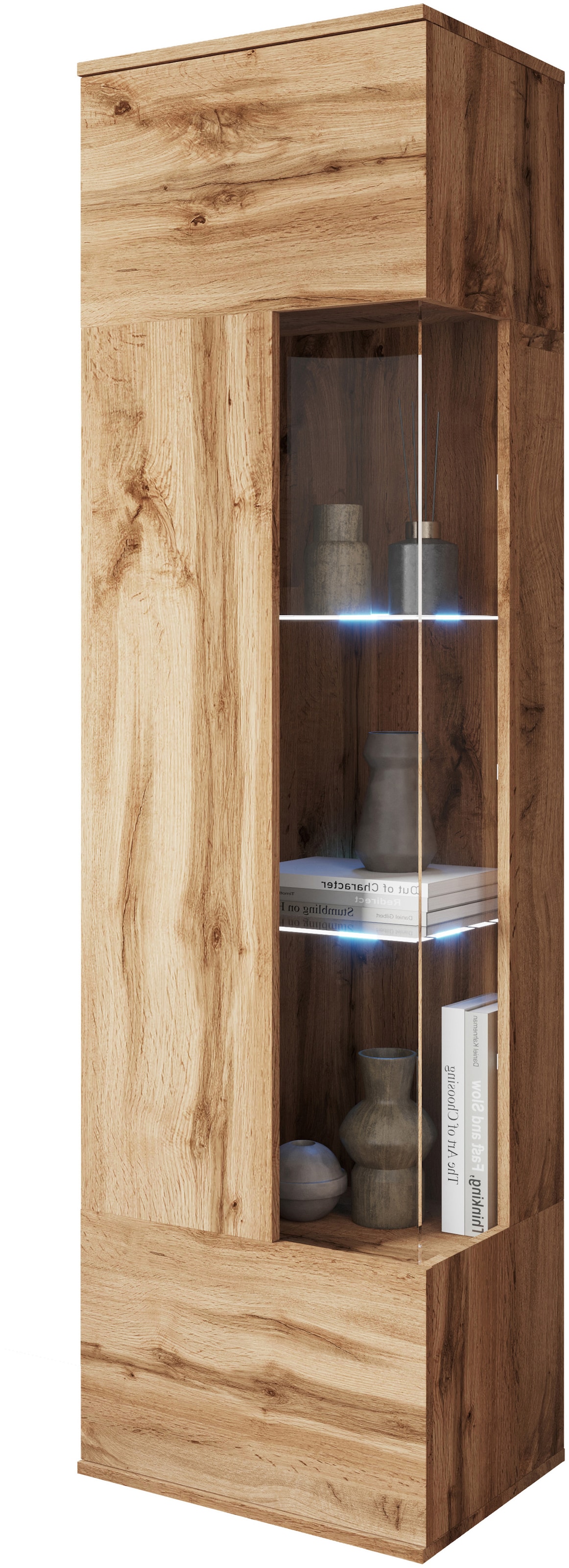INOSIGN Vitrine »Kenia, stehend und hängend, Türanschlag wechselbar«, (1 St.), Vitrineschrank mit Glastüren 160 cm Höhe