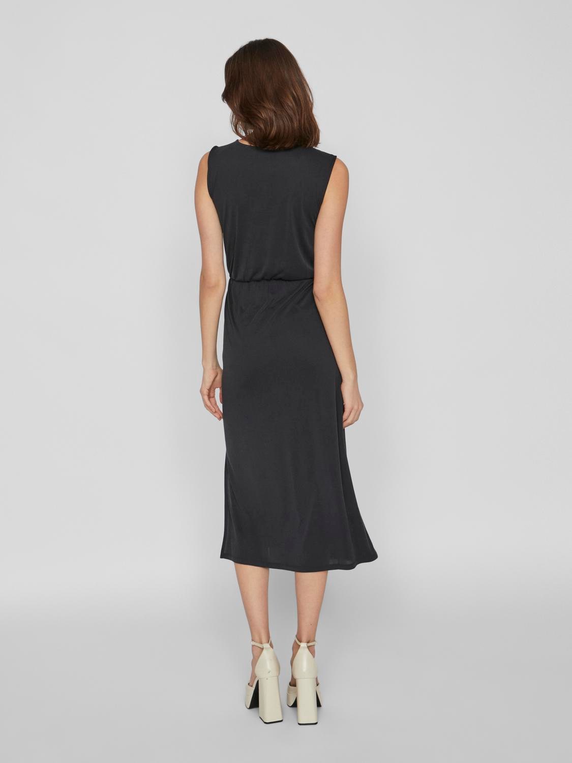 Vila Maxikleid »VIMODALA V-NECK S/L MIDI DRESS - NOOS«