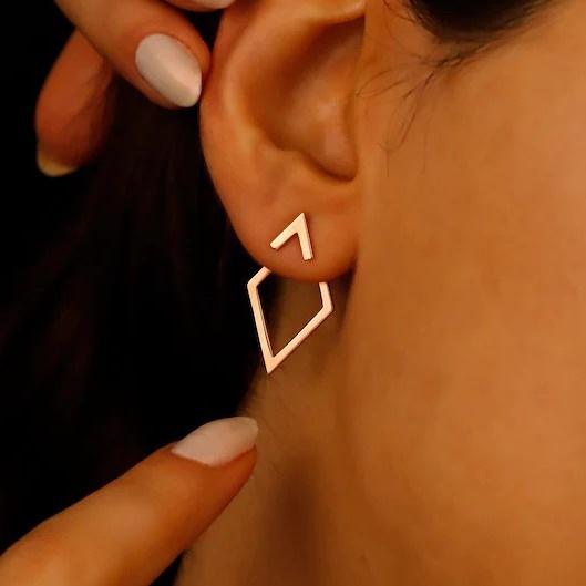 Firetti Paar Ohrstecker »Schmuck Geschenk Edelstahl Ohrschmuck Ohrringe Raute« Made in Germany