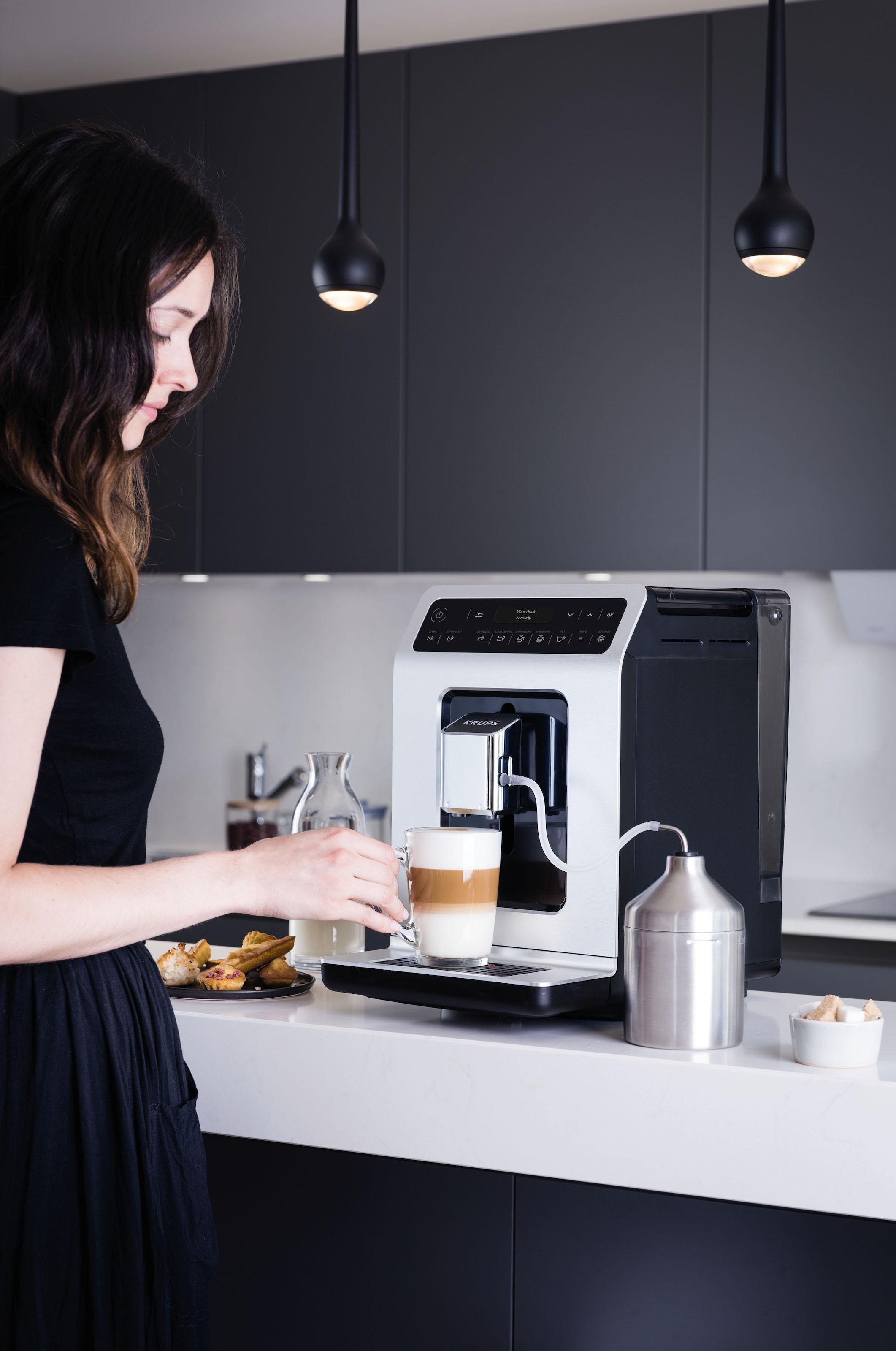 Krups Kaffeevollautomat »EA891D Evidence«, 12 Kaffee- und 3 Tee-Variationen, OLED-Display und Touchscreen