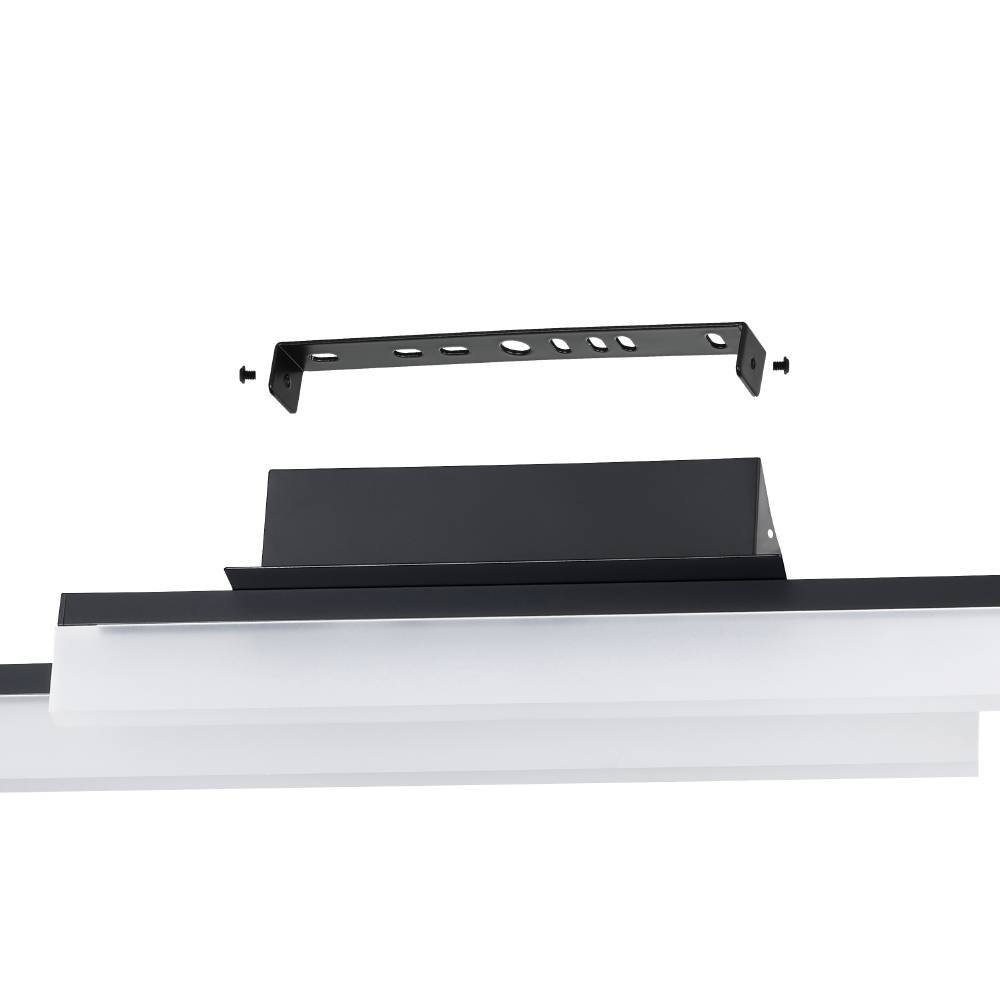 EGLO Wandleuchte »PALMITAL Wandlampe, Alu, Stahl und Kunststoff, Spiegellampe, Bad Lampe« LED-Modul 1 Stk. Warmweiß Wand-/Deckenleuchte - L88 x B10 x H9 cm - schwarz - 2X11W inkl.