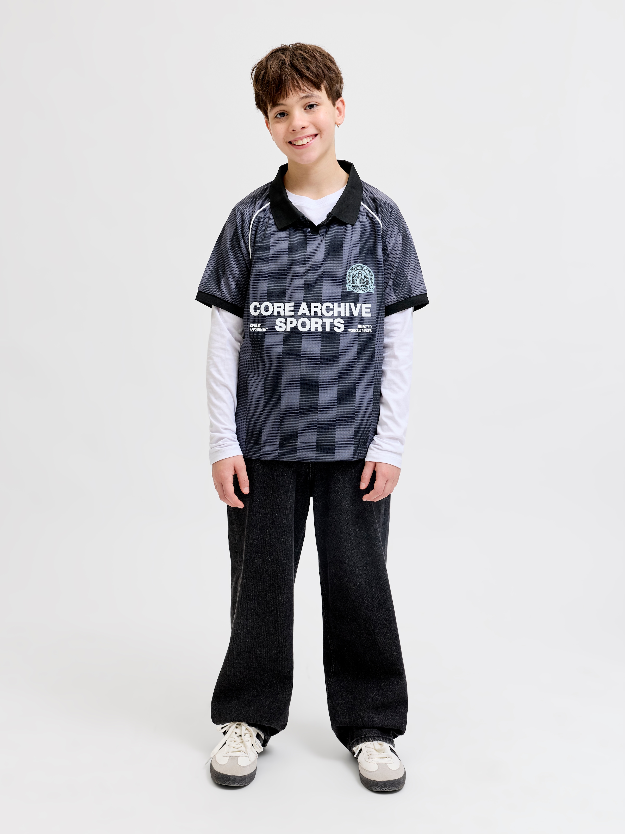 Jack & Jones Junior T-Shirt »JCOBREEZE FOOTBALL AOP MESH TEE SS JNR«