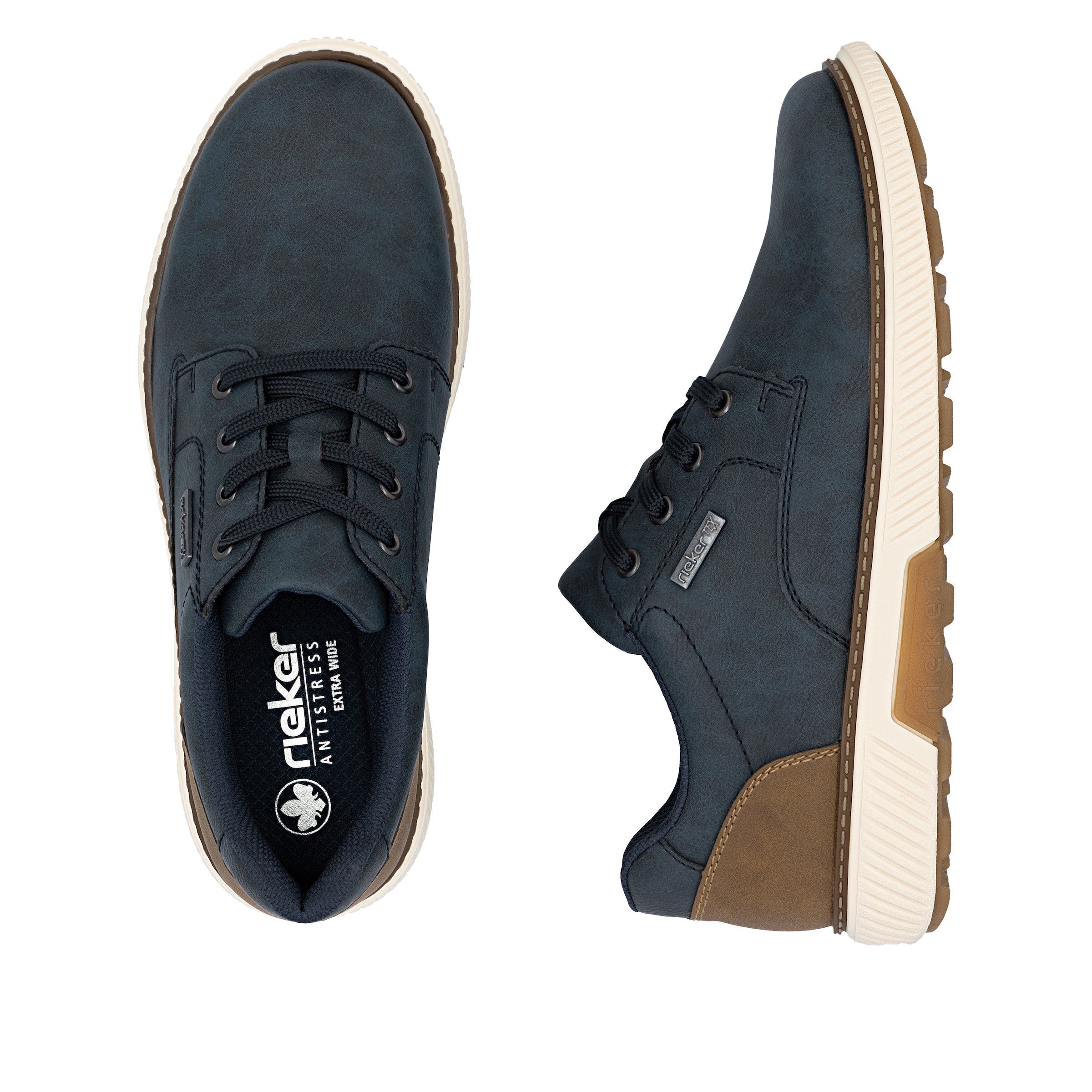 Rieker Sneaker, Halbschuh, Schnürschuh, Casual Sneaker mit weichem Schaftrand