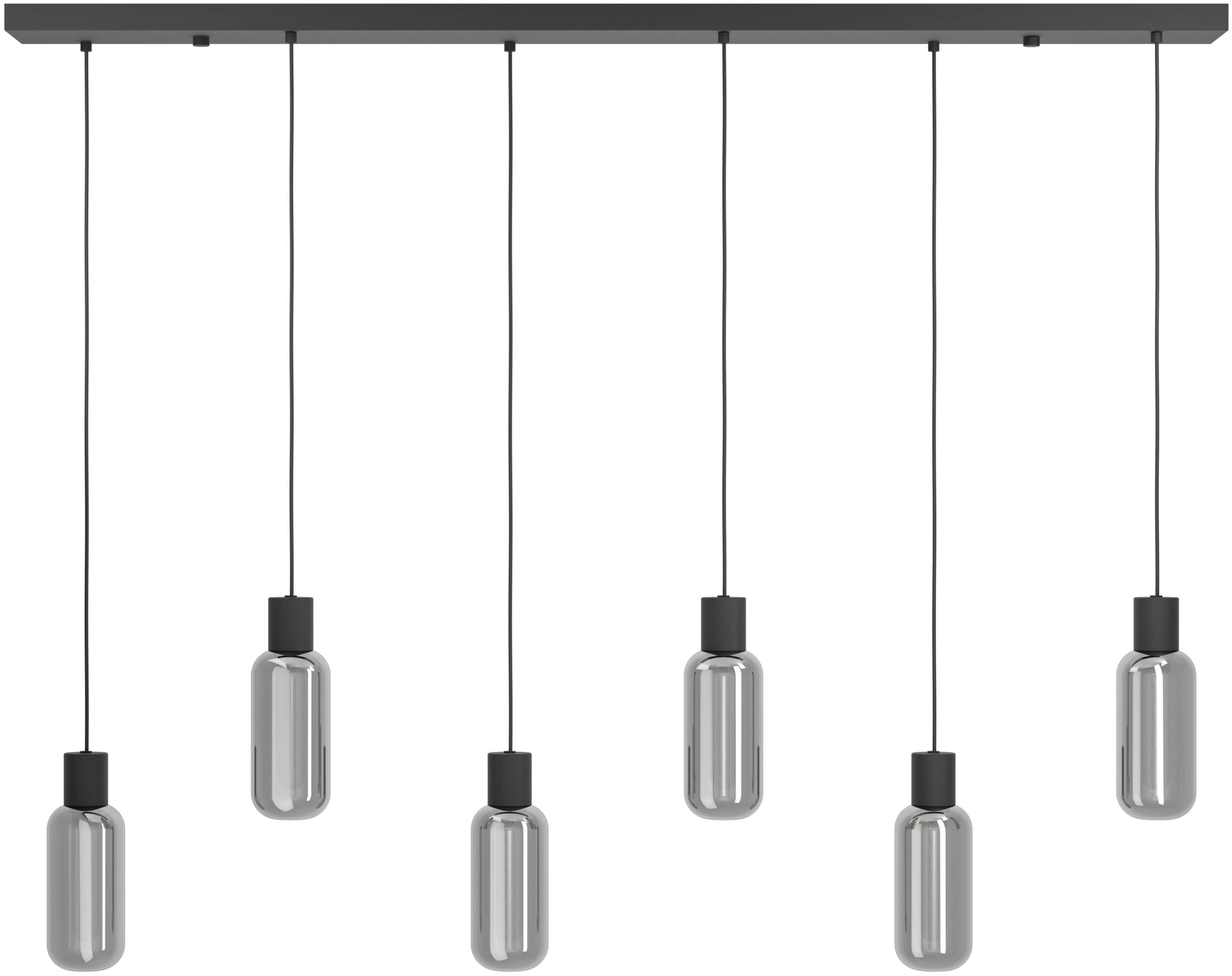 EGLO Hängeleuchte »MAIONE Pendellampe - Stahl - E27 - 6X4W - IP20« E27 1 Stk. Hängelampe, Deckenlampe, Wohnzimmer, Esszimmer, L138 x B14 x H110 cm