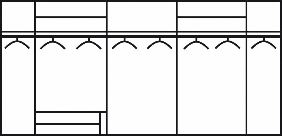 rauch Schwebetürenschrank »Dobene«, inkl. Schubkasteneinsatz und Einlegeböden