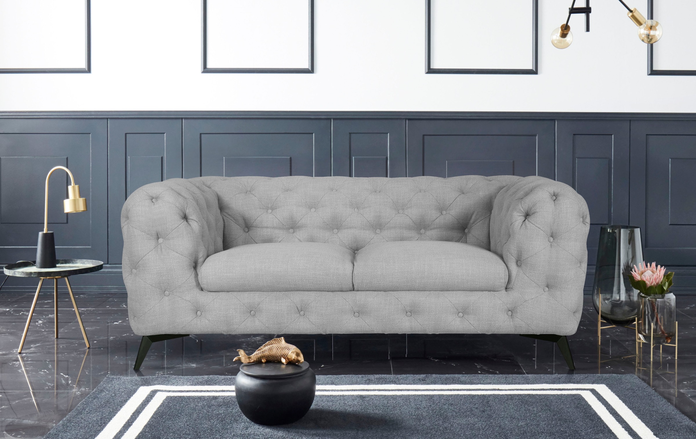Home affaire Chesterfield-Sofa »Glynis« aufwändige Knopfheftung, moderne Ch günstig online kaufen