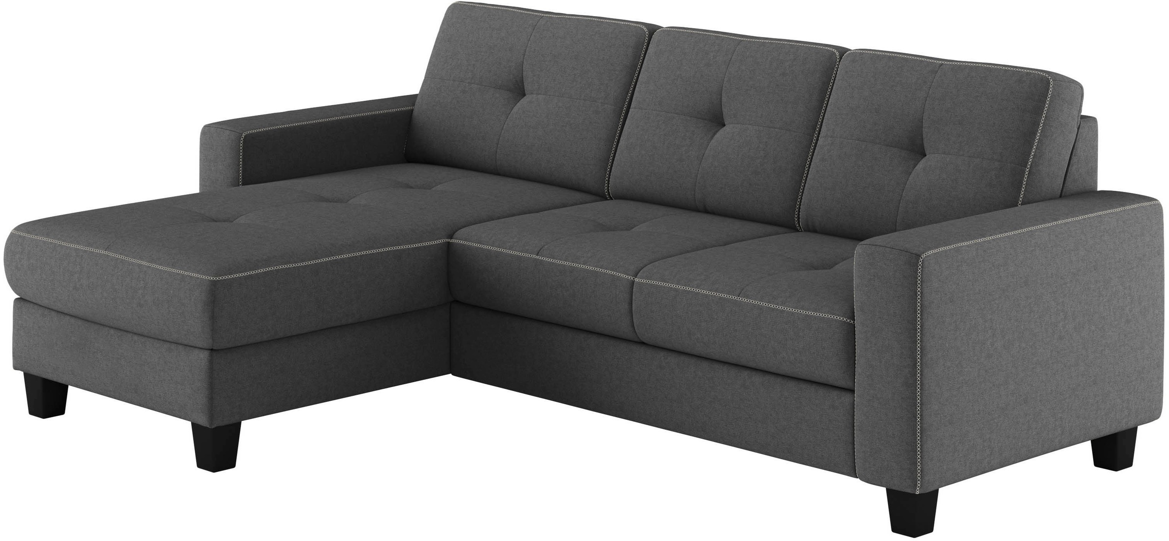 Places of Style Ecksofa »Varese«, wahlweise mit Bettfunktion und Bettkasten