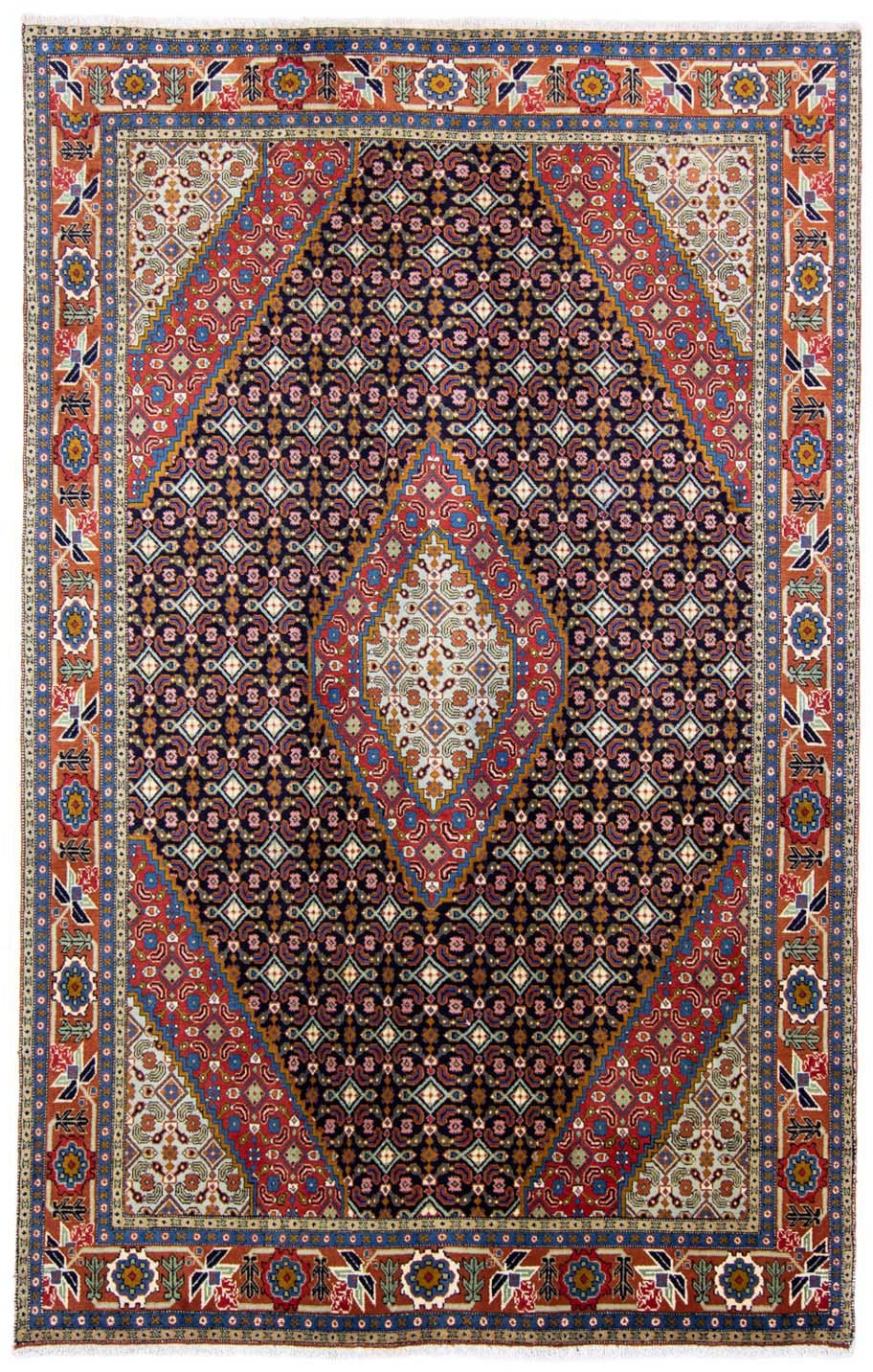 morgenland Wollteppich »Täbriz Medaillon Blu scuro 302 x 197 cm«, rechtecki günstig online kaufen