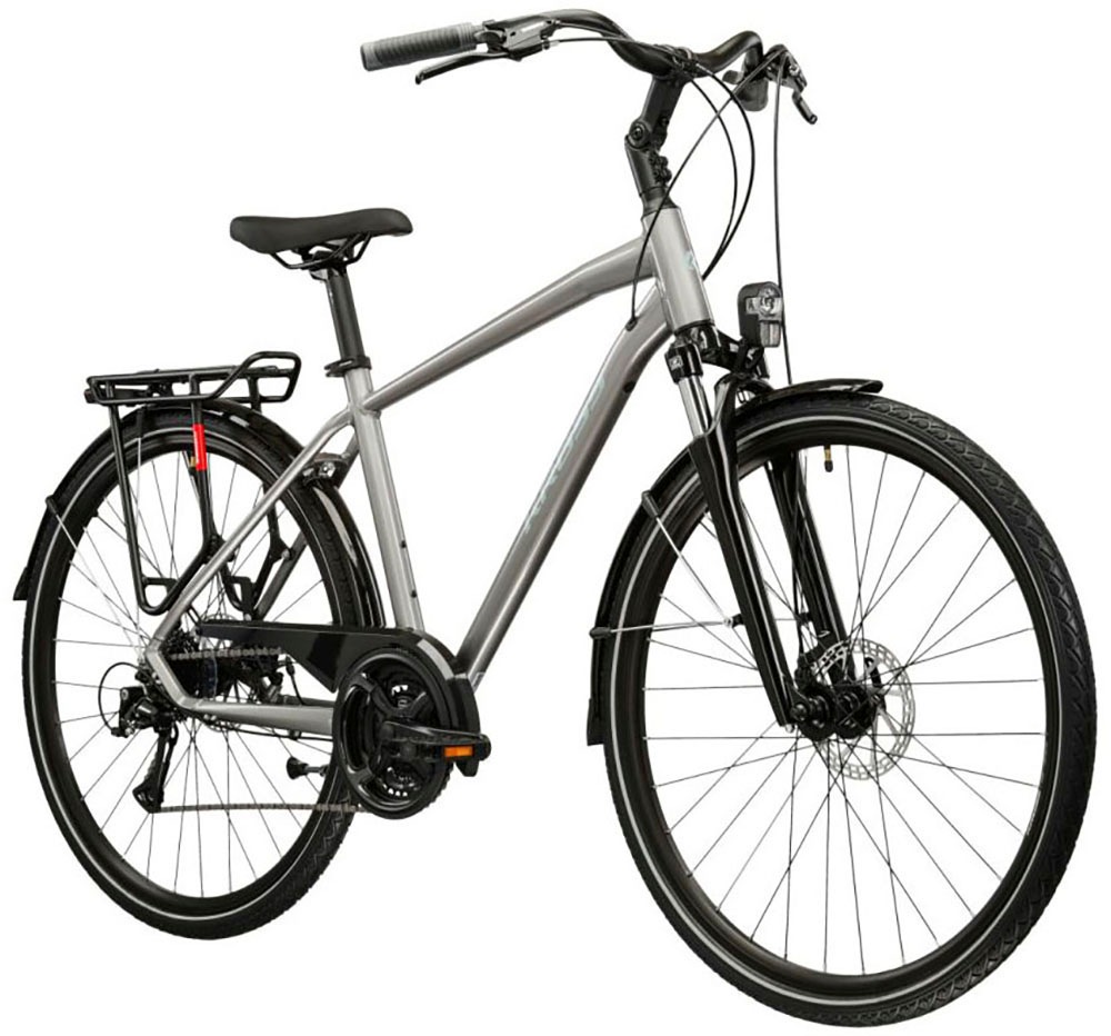 Kross Trekkingrad »Herren-Trekkingrad 28" Trans 3.0 Silberfarben 24 Gänge« 24 Gang Shimano ACERA M3020 Schaltwerk Kettenschaltung