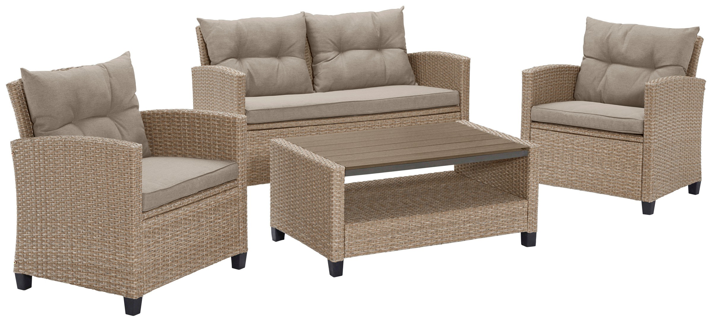 KONIFERA Gartenlounge-Set »Lorca« Set, 2xSessel,2er Sofa,1xTisch 90x55x42,5 günstig online kaufen