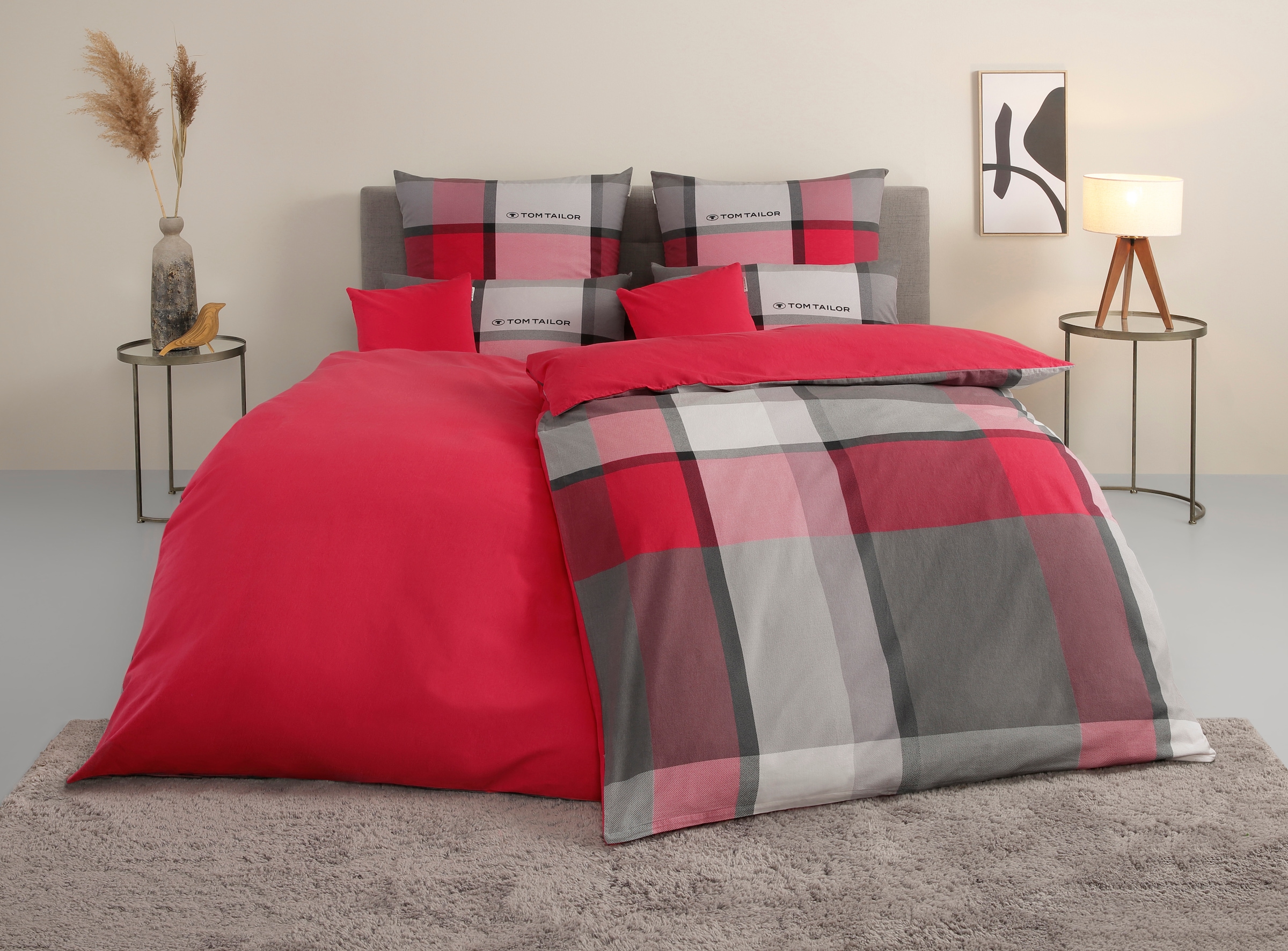 TOM TAILOR HOME Bettwäsche »Lenny in Gr. 135x200 oder 155x220 cm«, mit GRATIS-Zugabe: Kissenhülle