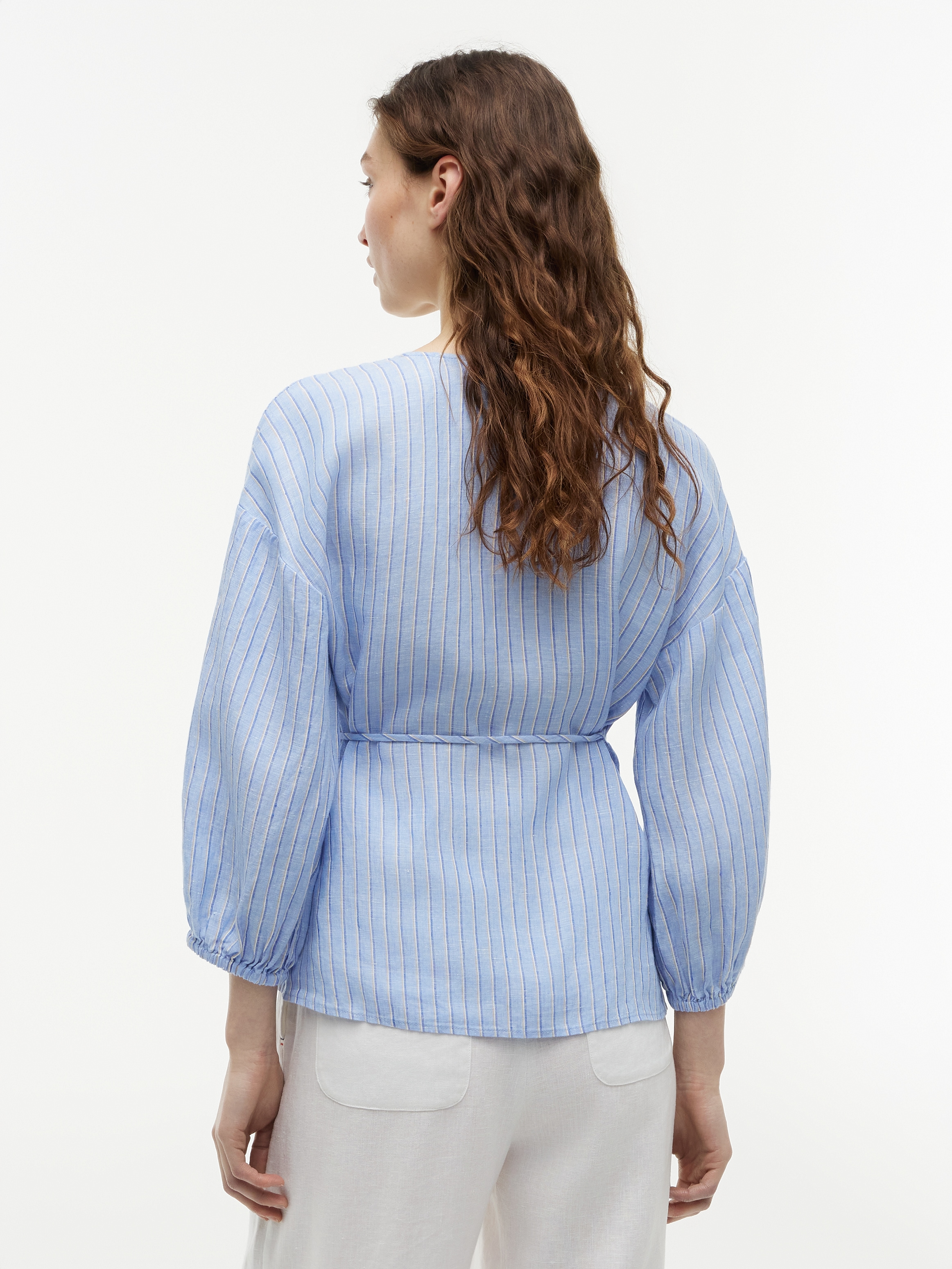 Tommy Hilfiger Wickelbluse »SUMMER LINEN WRAP TIE BLOUSE« Leinen