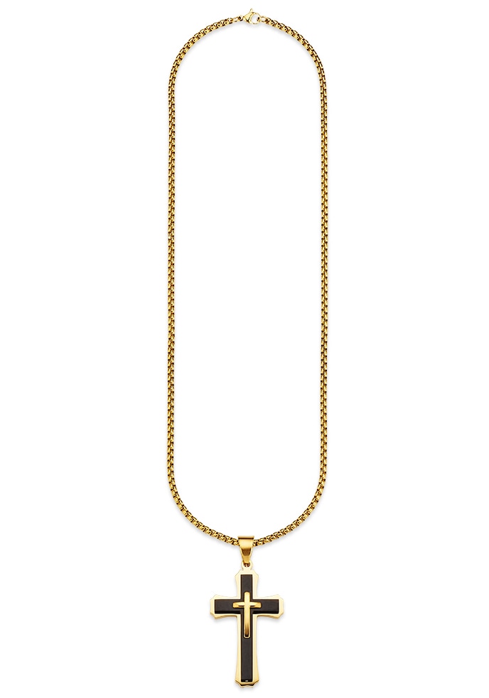 Bruno Banani Kette mit Anhänger »Schmuck Geschenk Halskette Kreuz Venezianerkette«