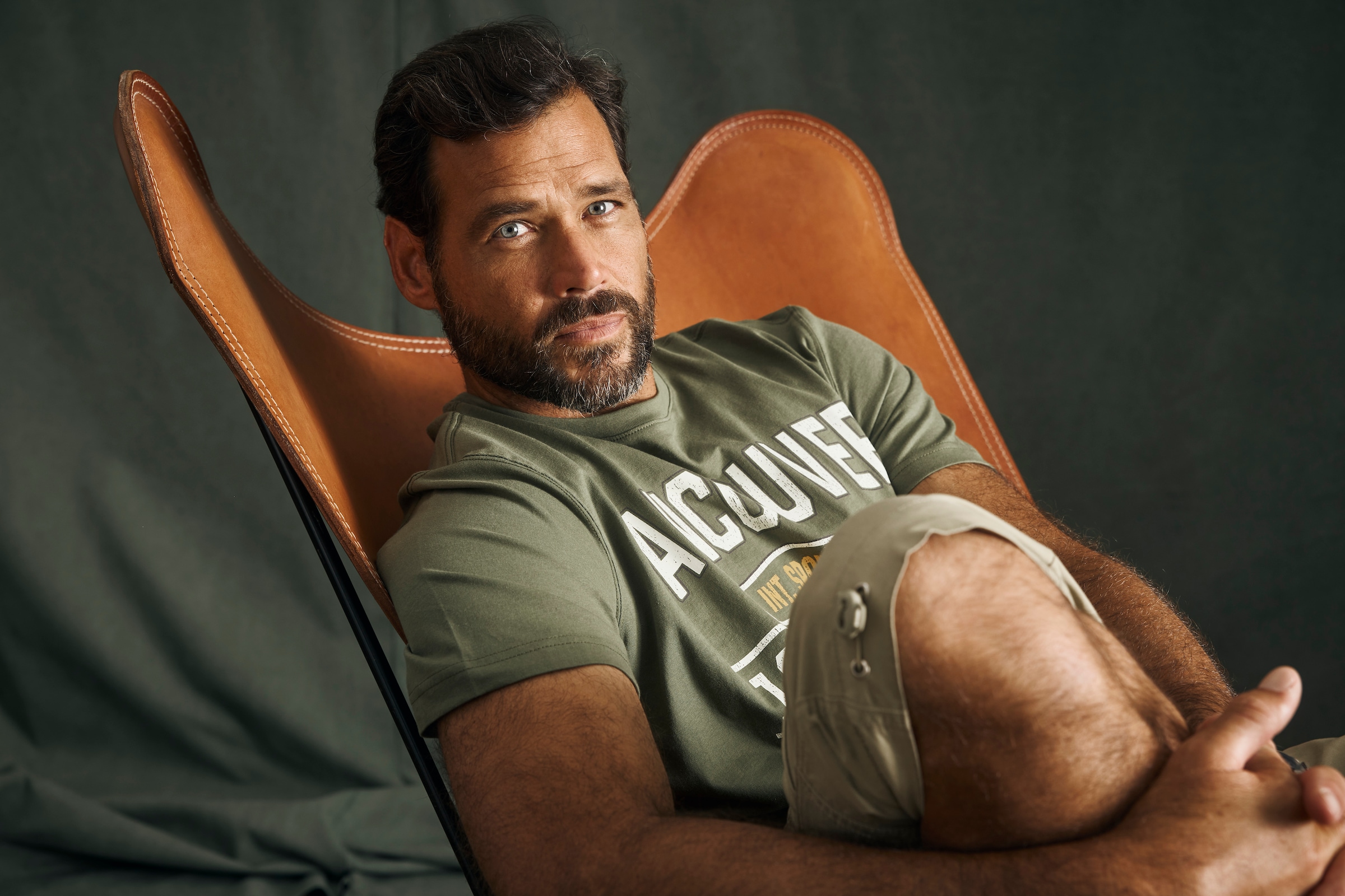 Man's World T-Shirt, Kurzarm, bedruckt, Rundhalsausschnitt, aus Baumwolle