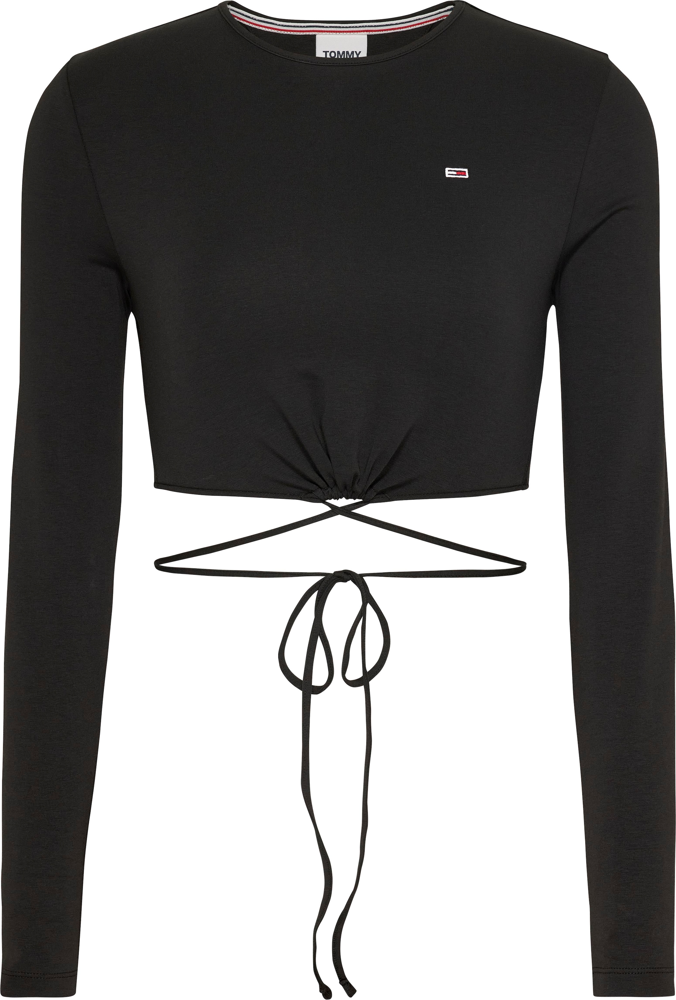 Tommy Jeans Langarmshirt »TJW TIE WRAP TOP«, mit Tommy Jeans Markenlabel