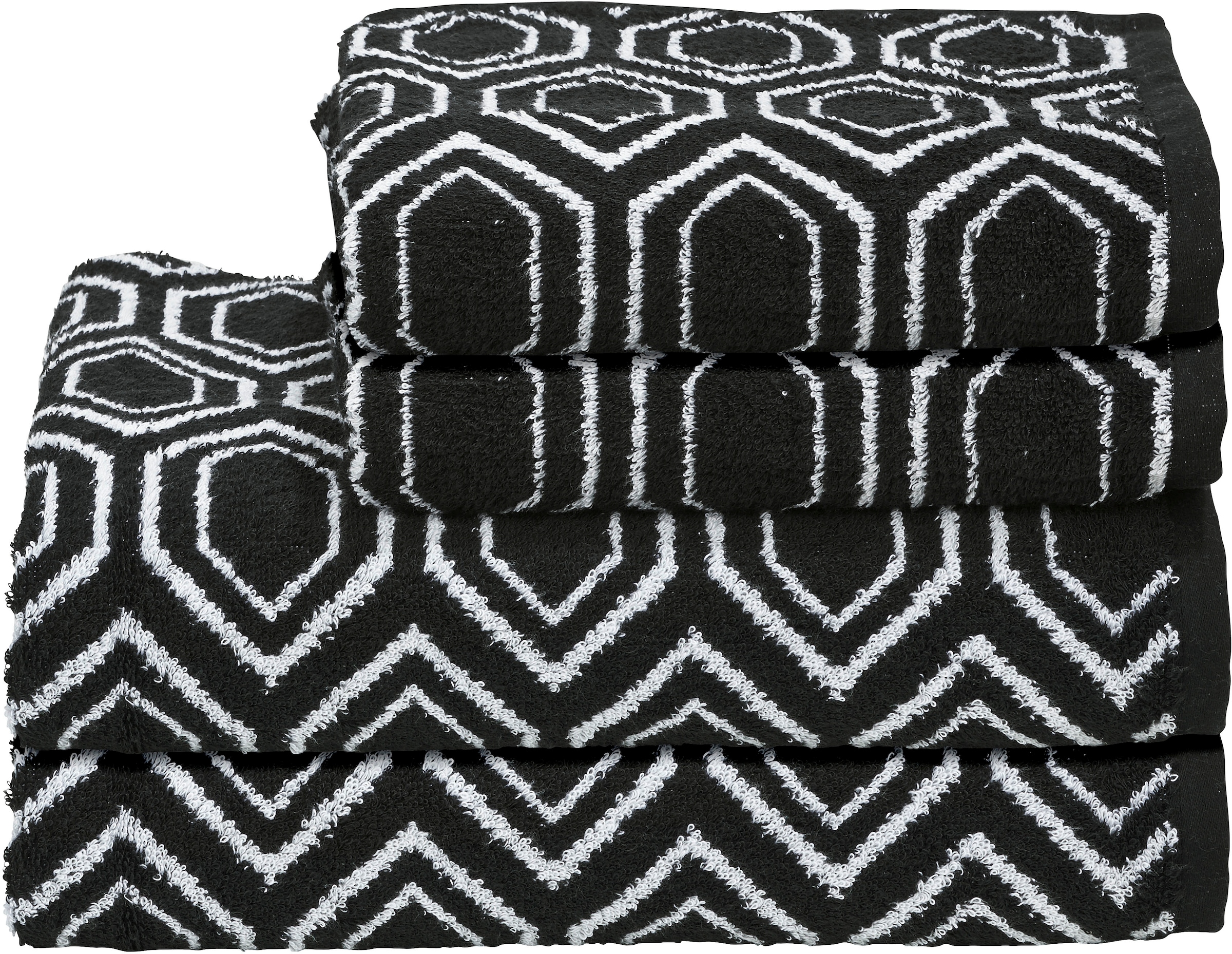 done.® Handtuch Set »Daily Shapes Ethno« 2x Gästehandtücher & 2x Handtücher günstig online kaufen