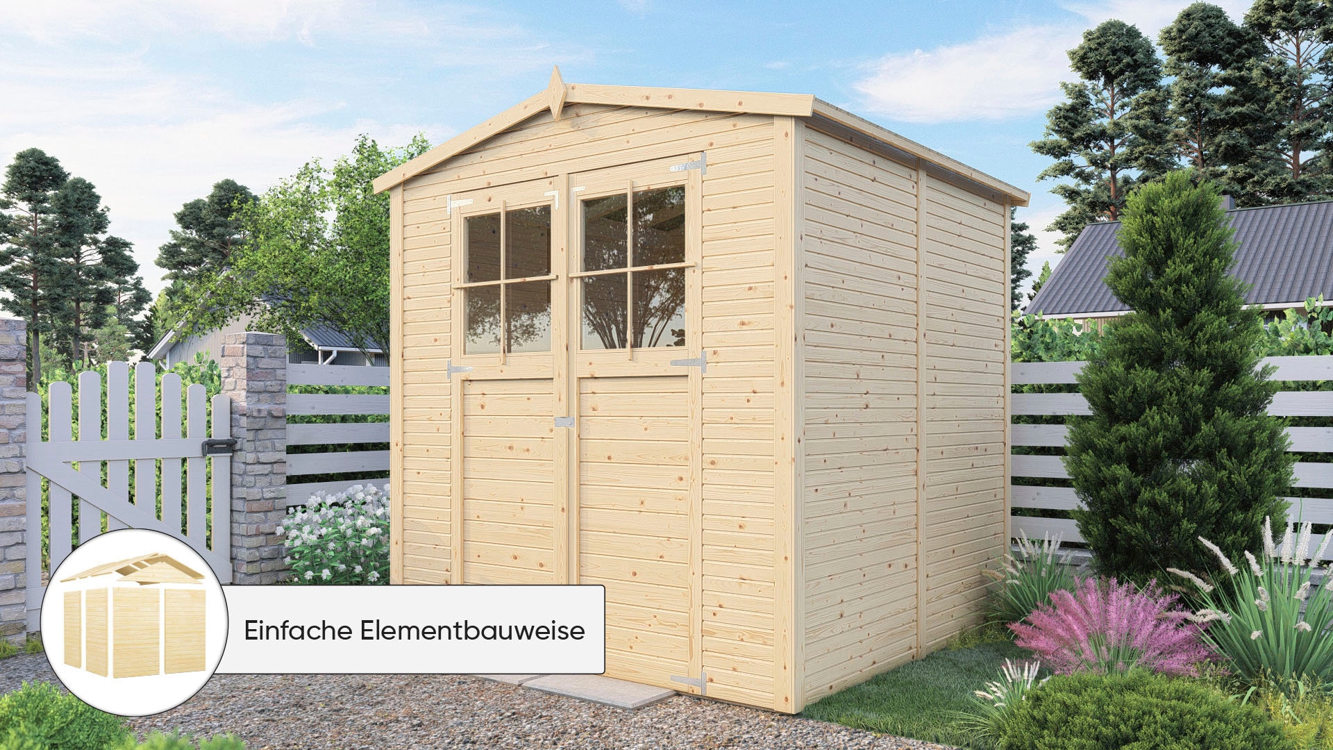 KONIFERA Gartenhaus »Alto 3 Fineline Satteldach«