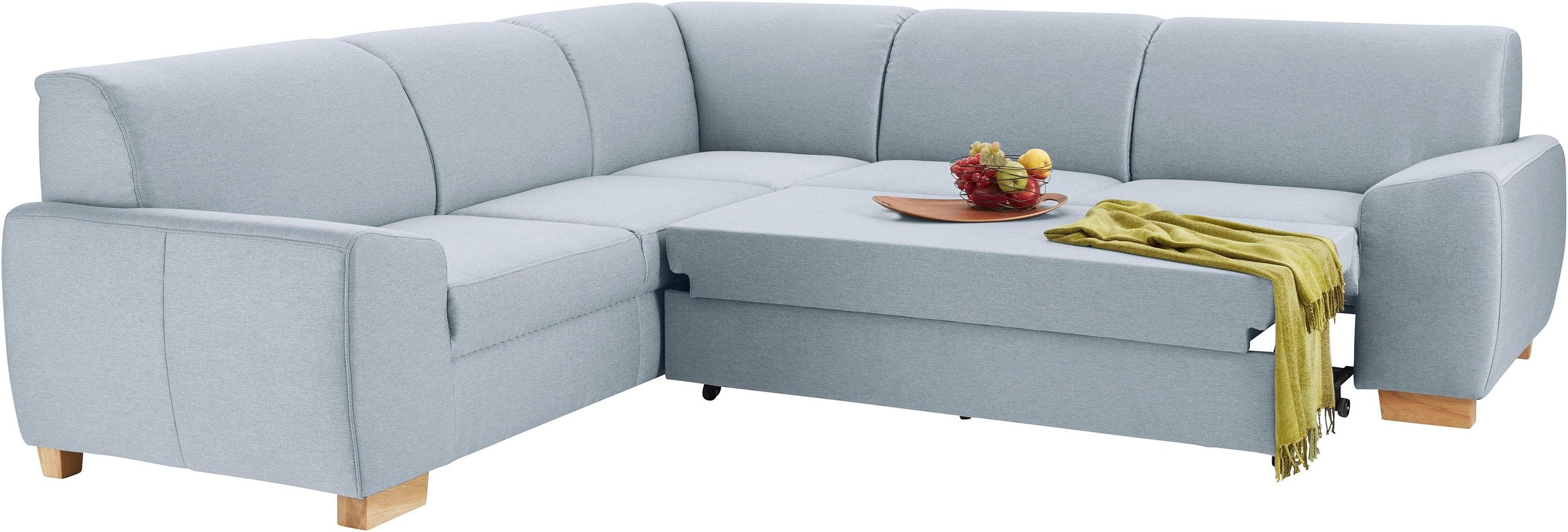 DOMO collection Ecksofa »Incanto kubische Formensprache, komfortabel, flache Armlehnen, L-Form«, wahlweise mit Bettfunktion