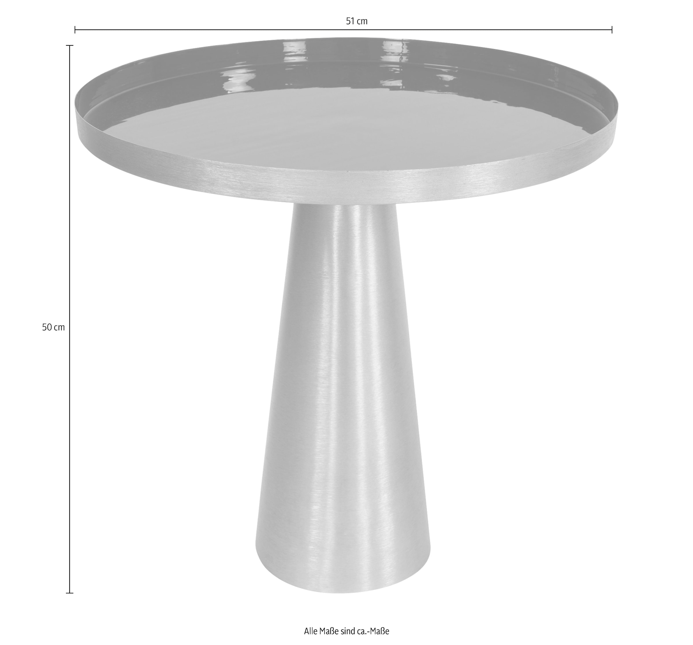 Kayoom Beistelltisch »Morrison 525, Beistelltisch in runder Form, stilvolles Retro-Design« 1 Stk. tlg. Tischplatte in Tablettform, moderne Farben, Tablettrandhöhe: 3 cm