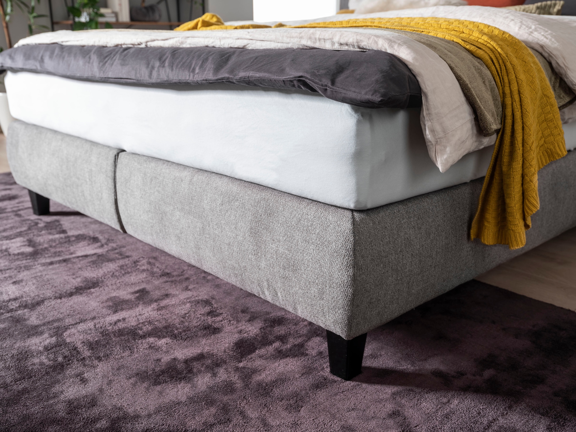 alina Boxspringbett »Edera«, Doppelbett wahlweise mit Topper, Liegefläche 180x200 cm, mit Steppung