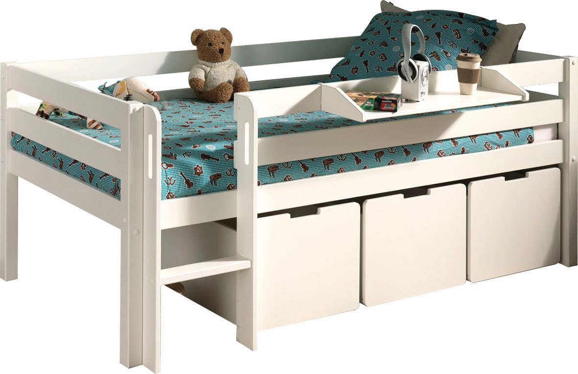 Vipack Spielbett »Pino, Kiefer massiv, mit Rolllattenrost, 3 Rollboxen, Mad günstig online kaufen