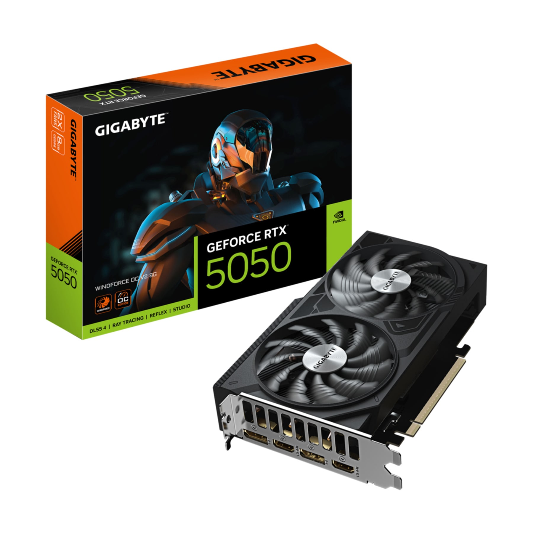 Gigabyte Grafikkarte »GeForce RTX 5050 WINDFORCE OC V2 8G Grafikkarte - 8GB GDDR6, 128bit, P«