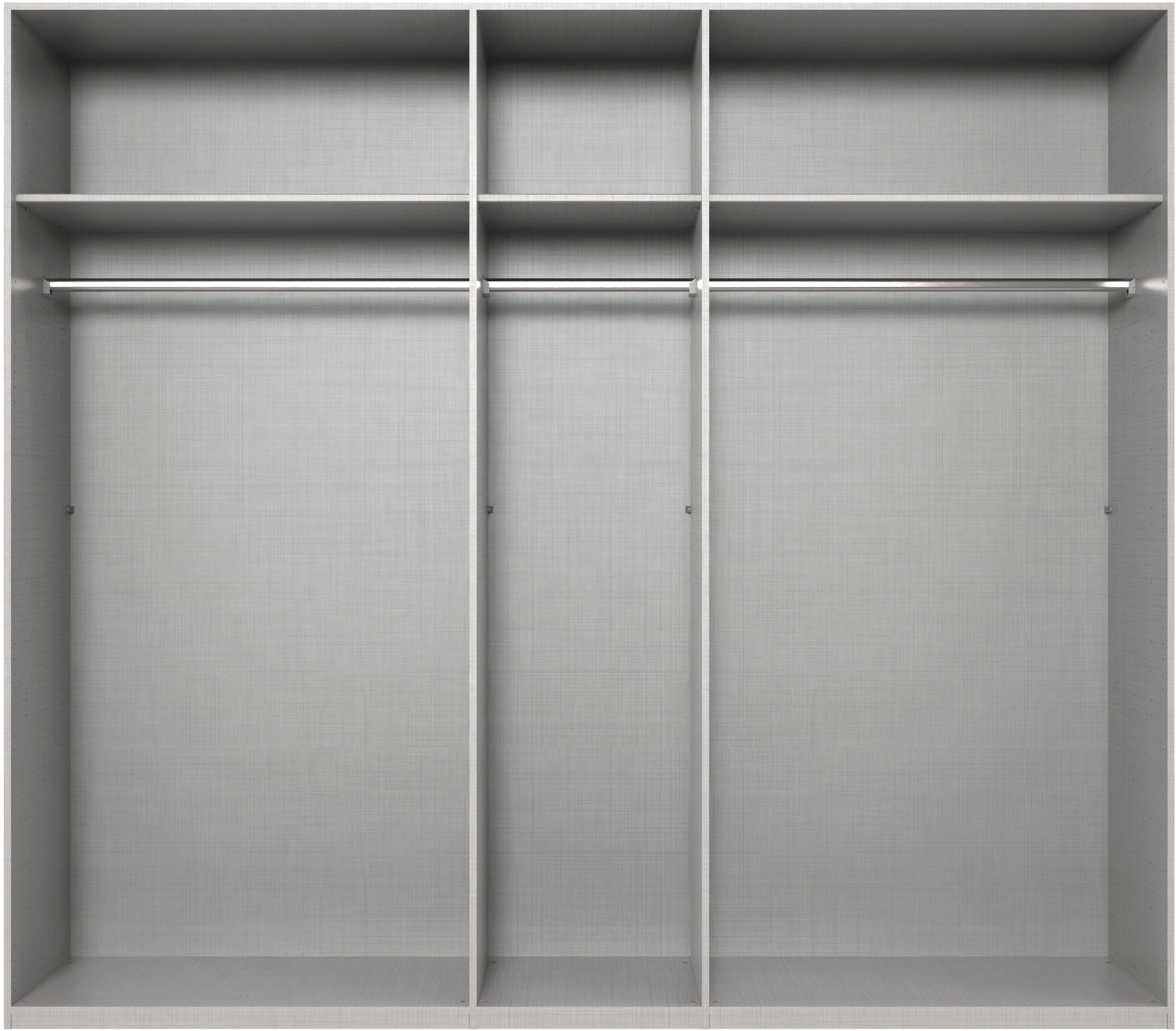 Wimex Drehtürenschrank »Rimini by fresh to go, weiß oder graphit mit schwarzen Metallgriffen«, inklusive LED Beleuchtung, 3 Breiten: 200, 250 oder 300cm, 216cm hoch