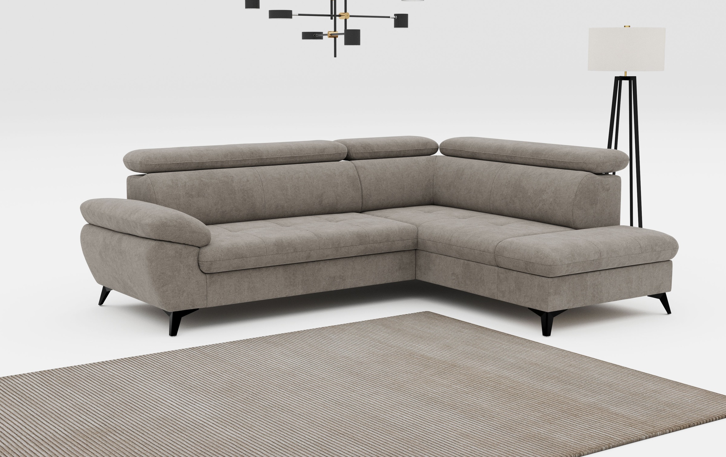 COTTA Ecksofa »Hudson L-Form« mit Kopfteilverstellung, wahlweise mit Bettfu günstig online kaufen