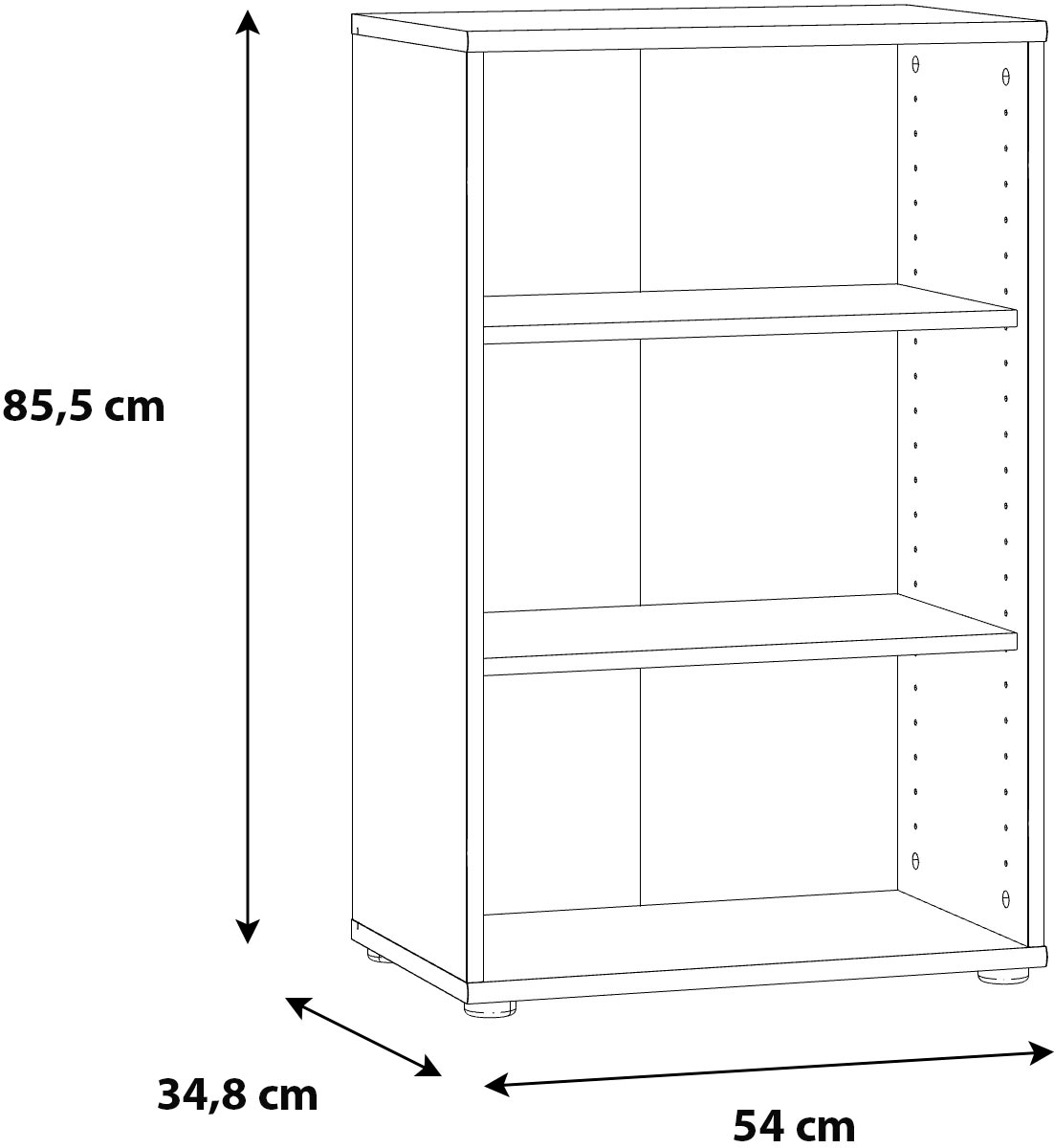 FORTE Regal »Tempra«, Breite ca. 54 cm