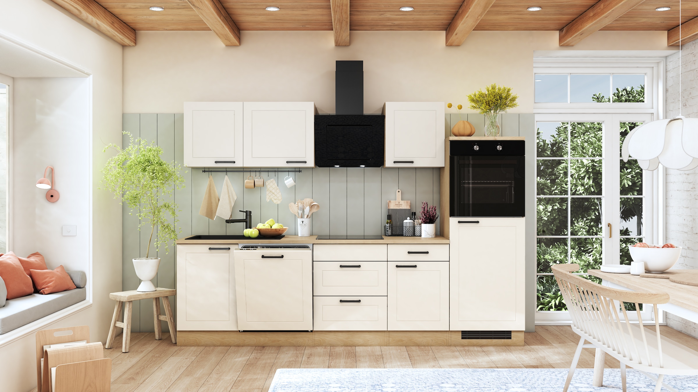 Flex-Well Küche »ROMEO & JULIA, im Landhaus-Stil, Breite 280 cm« L-280-2317 günstig online kaufen