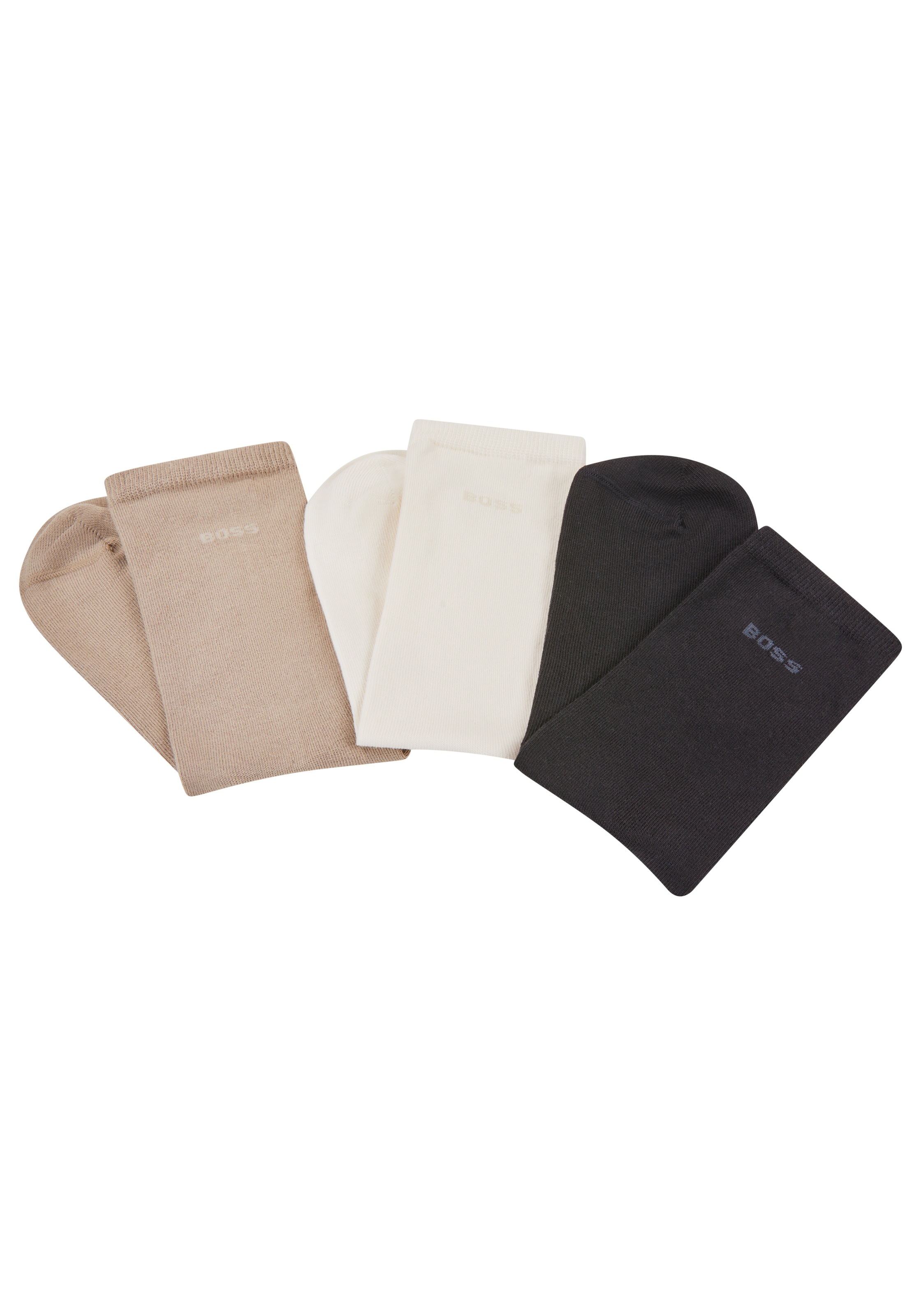 BOSS Freizeitsocken, (3 Paar), mit Logoschriftzug
