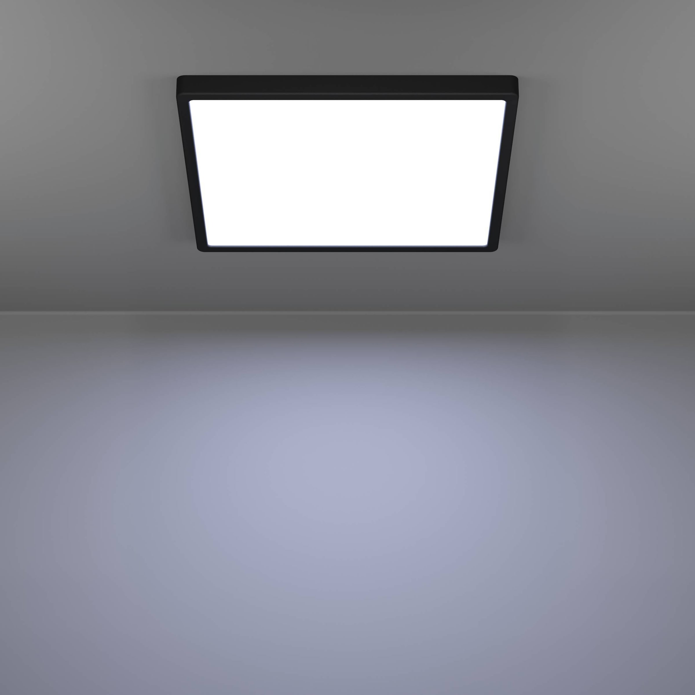 EGLO Aufbauleuchte »Fueva 6 Deckenleuchte, Aufbaulampe, Deckenbeleuchtung, Kunststoff« LED-Modul 1 Stk. Kaltweiß | Neutralweiß | Warmweiß Aufbauleuchte - L39 x B39 x H2,5 cm - schwarz - 17,5W inkl.