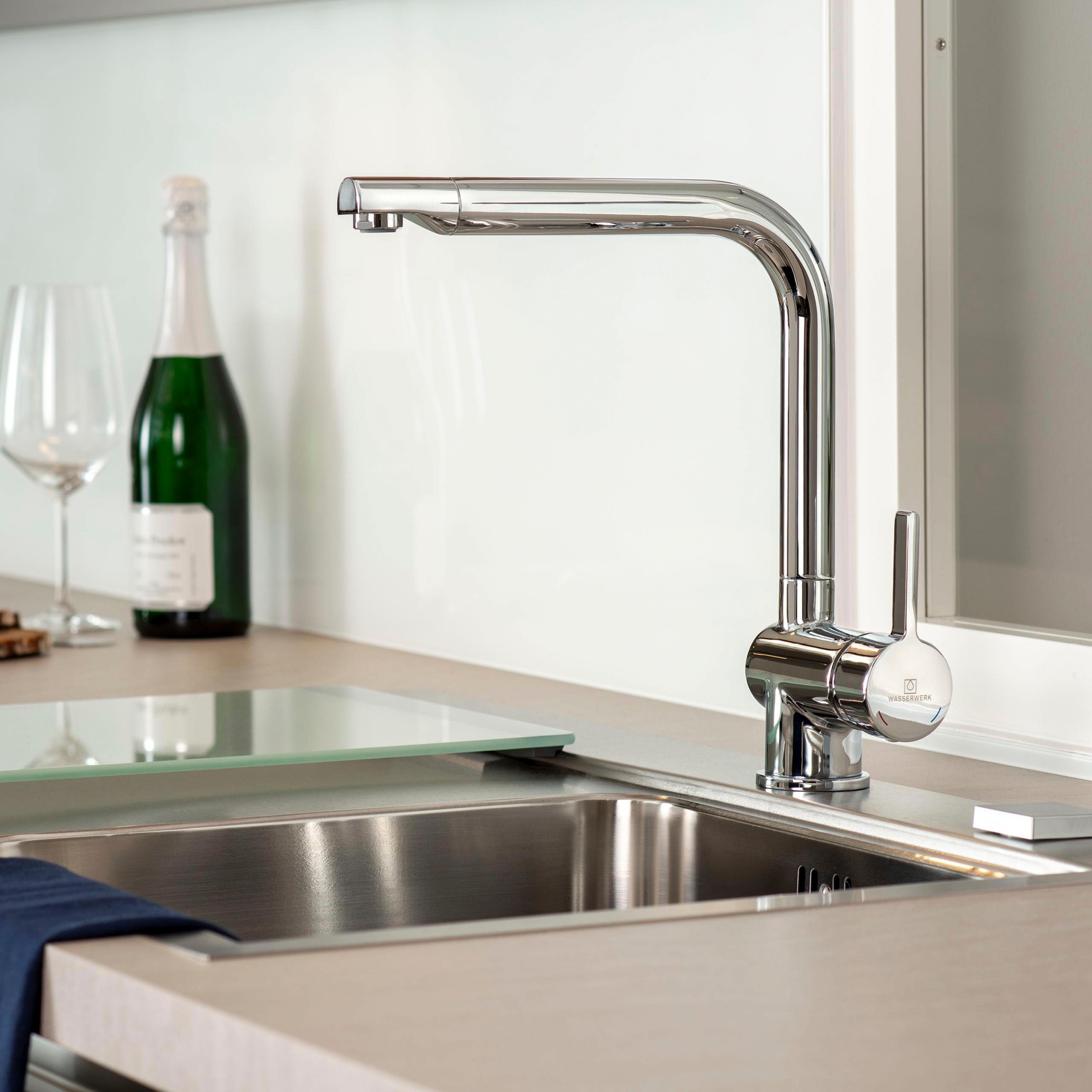 WASSERWERK Spültischarmatur »WK 4, Wasserhahn, Küche, Einhebelmischer«