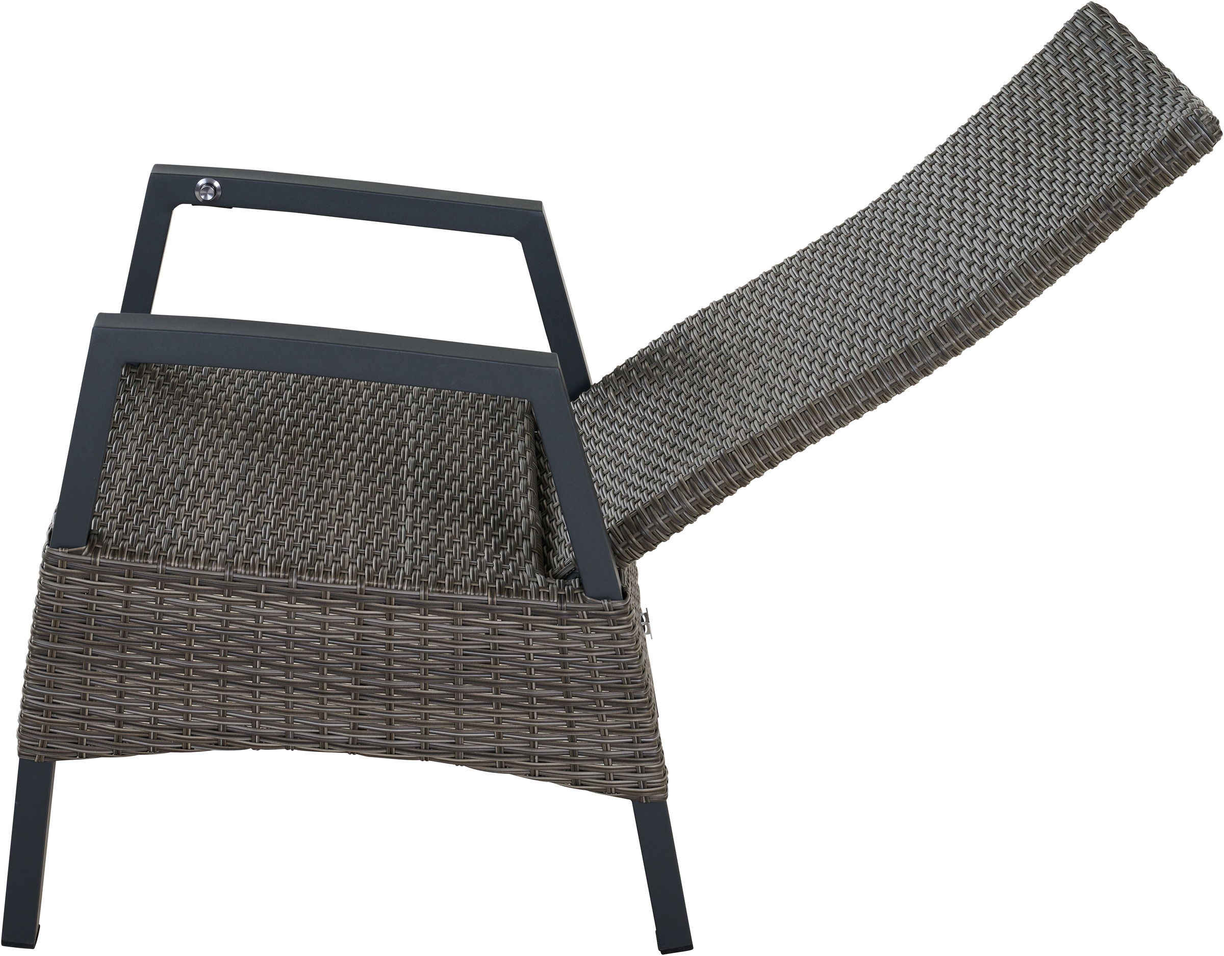 Siena Garden Gartensessel »»Taranto Move« charcoal-grey inkl. Kissen«, Rückenlehne stufenlos verstellbar