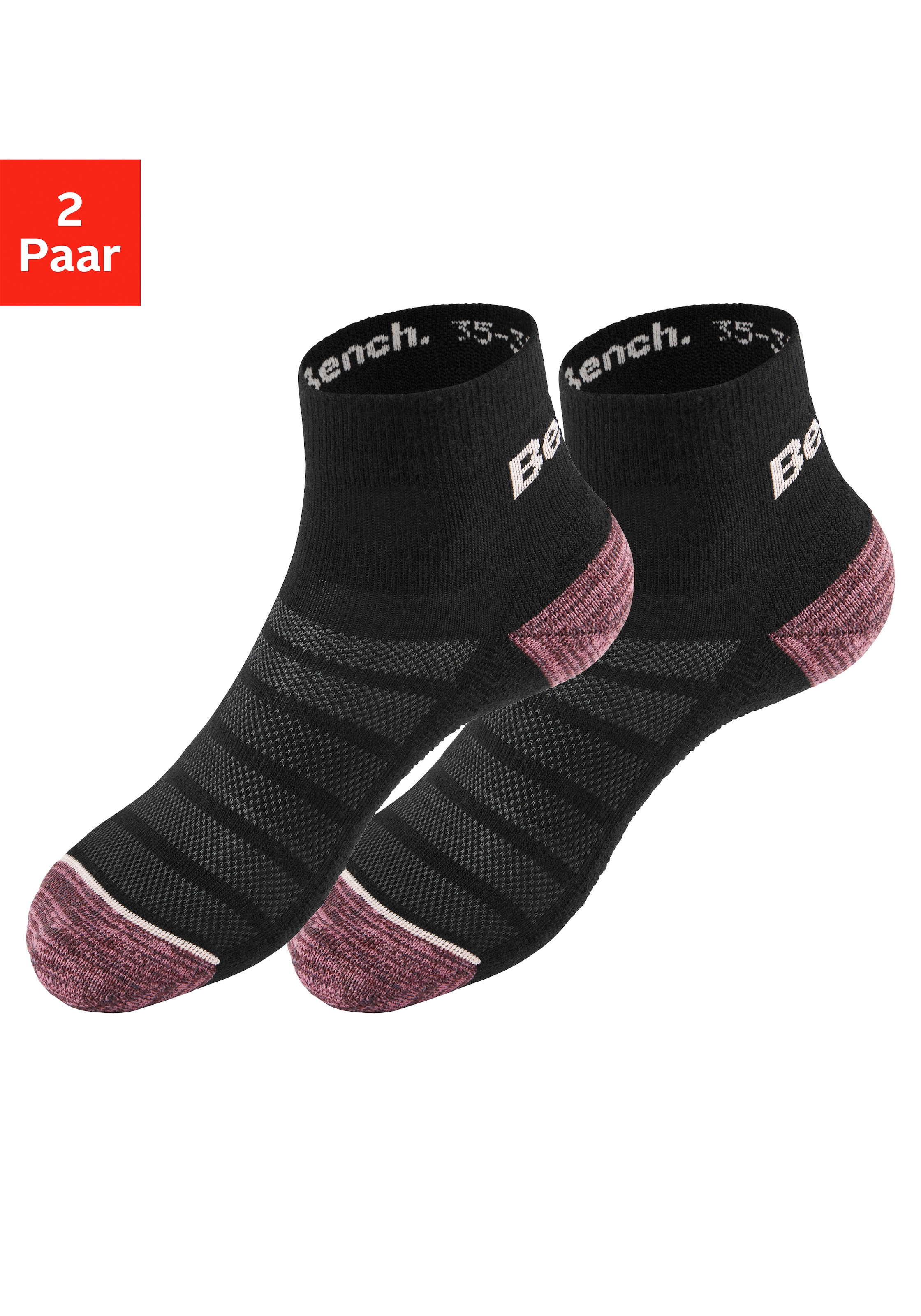 Bench. Wandersocken, (Packung, 2 Paar), Wollsocken aus flauschigem Material mit 51% Wolle