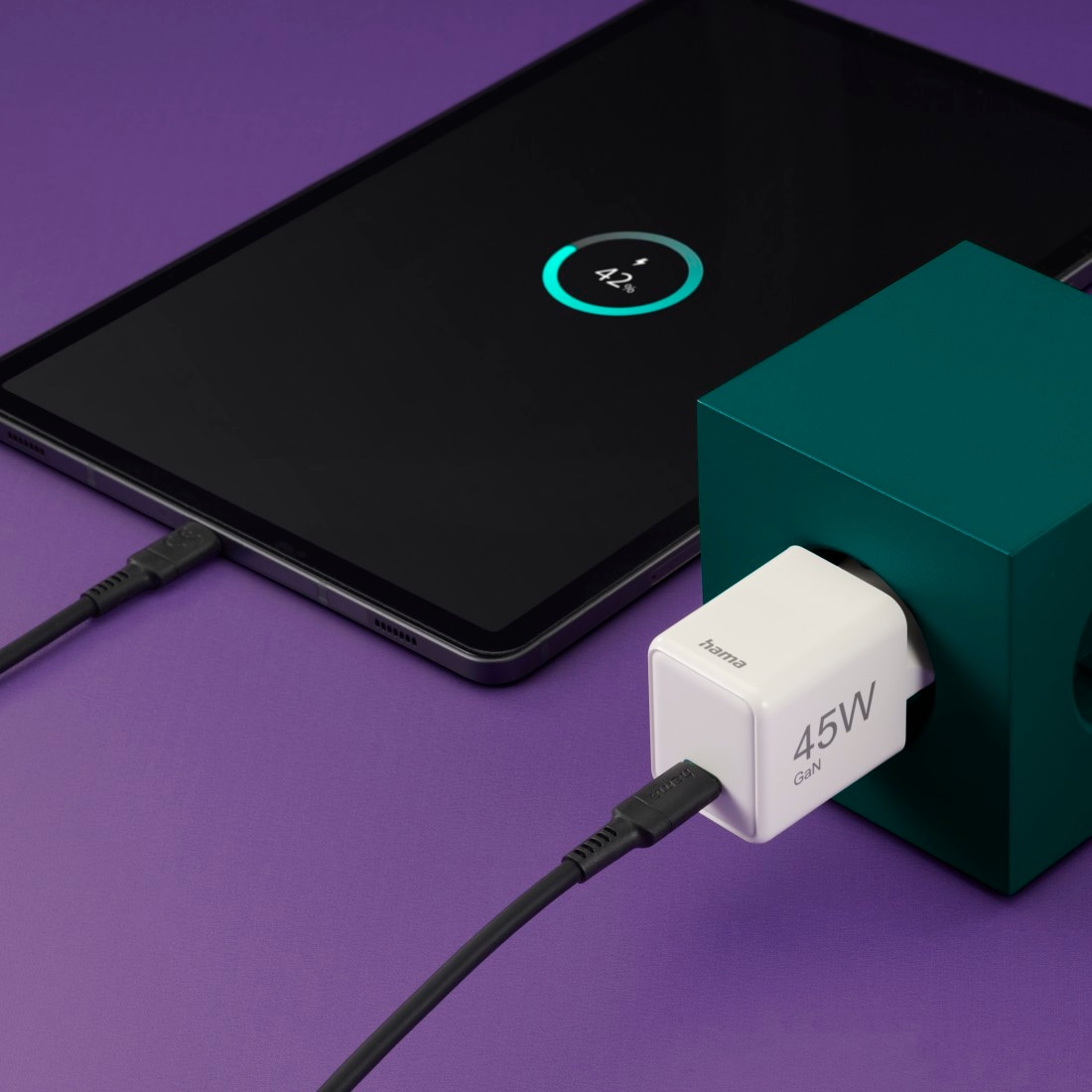 Hama Schnelllade-Gerät »Schnellladegerät (USB-C, PD/QC, extraklein 3,8 x 3,0 x 3,6 cm, 45 W)« 1 Stk. tlg.